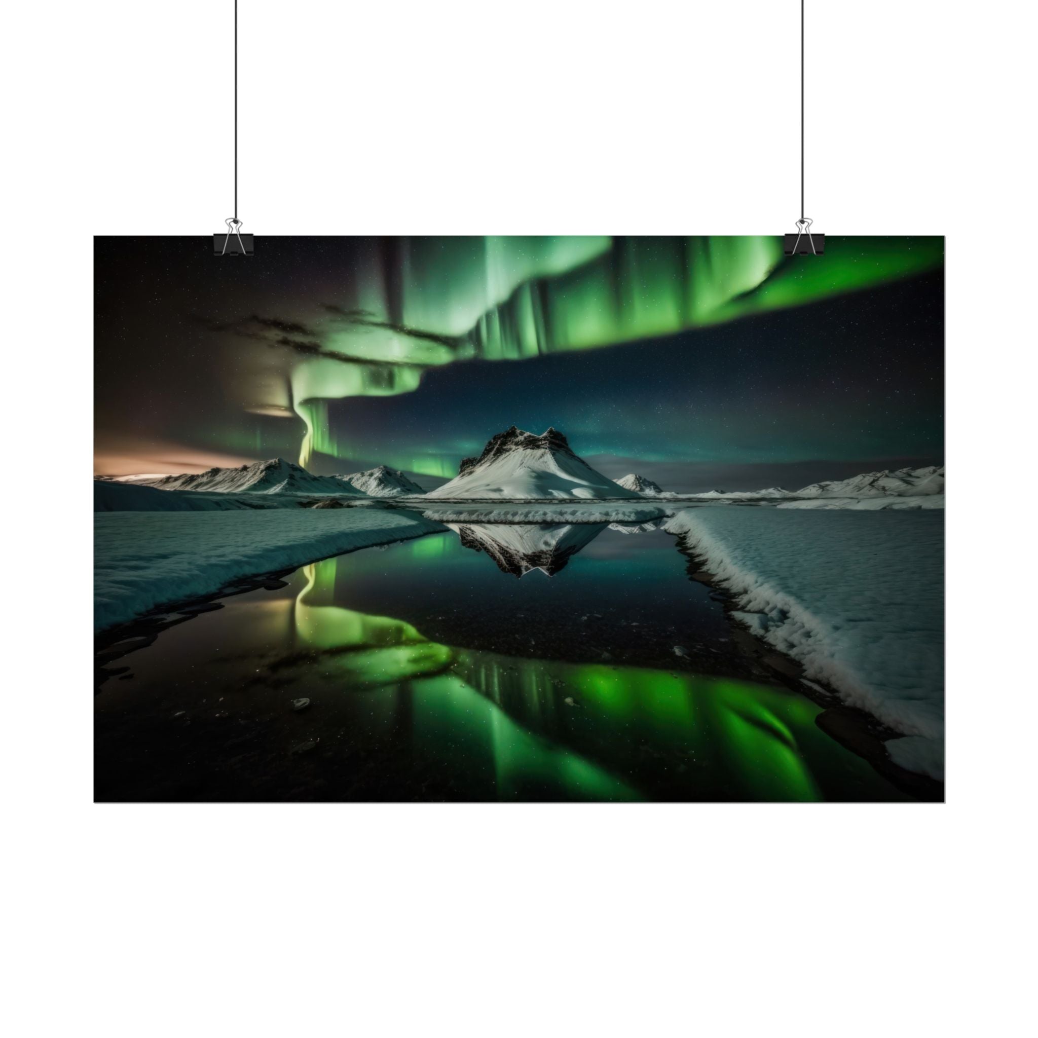 Aurora Borealis Poster Wall Art Print, Scenery Northern Lights,  Home Decor, Starry Night Photography, Housewarming Gifts