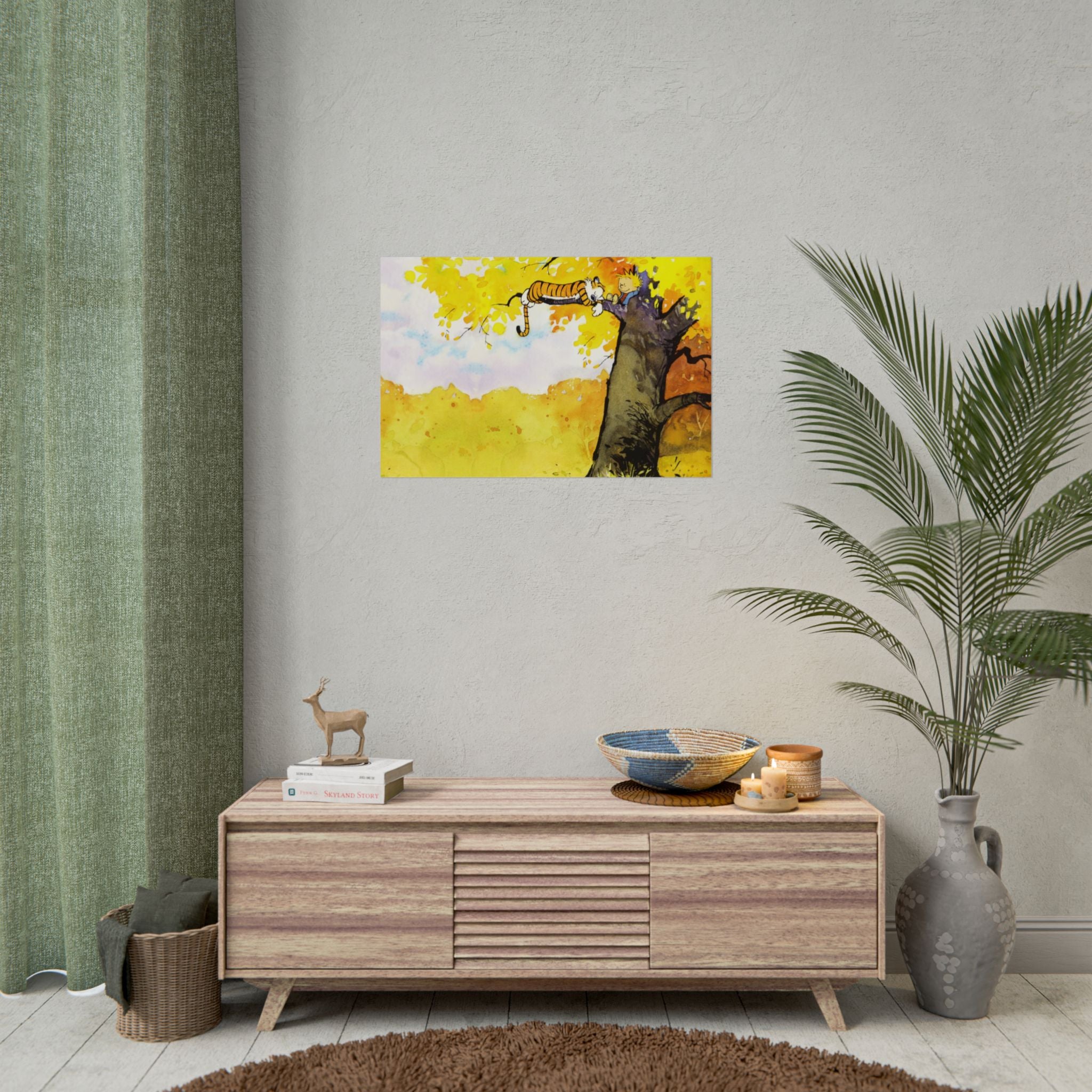 Calvin and Hobbes Poster Wall Art - Cartoon Wall Decor - Unique Birthday Gift for Fans - Timeless Comic Book Art