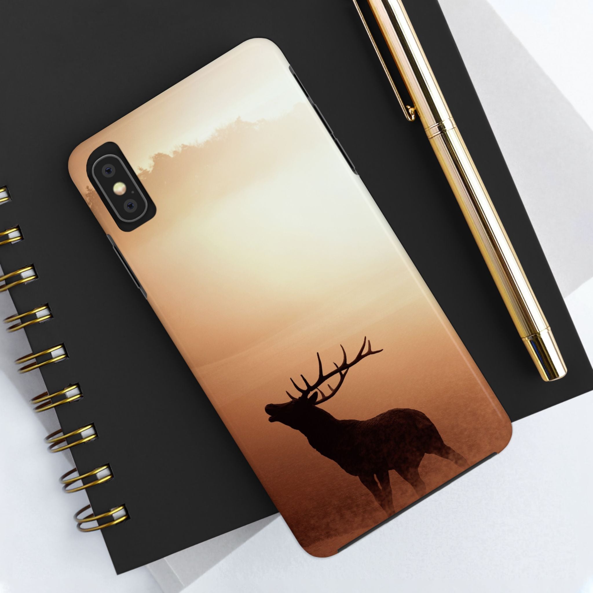 tough-phone-cases-elk-sunset-nature-design-iphone-protective-case-phone-cover-wildlife-lover-gift-outdoor-adventure-accessory