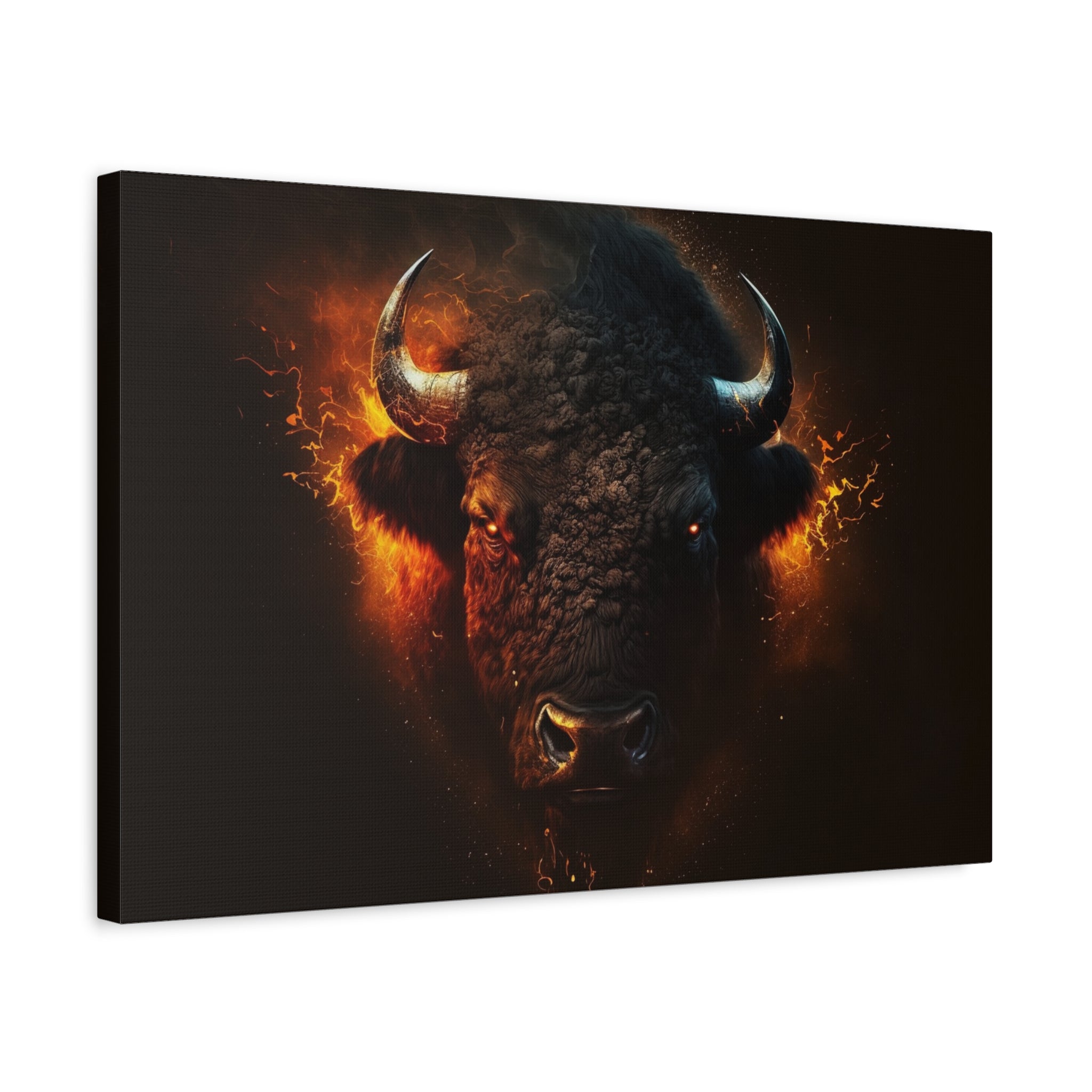 canvas-print-bison-art-wall-decor-buffalo-gift-wildlife-home-decoration-western-bison-painting-nature-lover-gift-farm-house-w