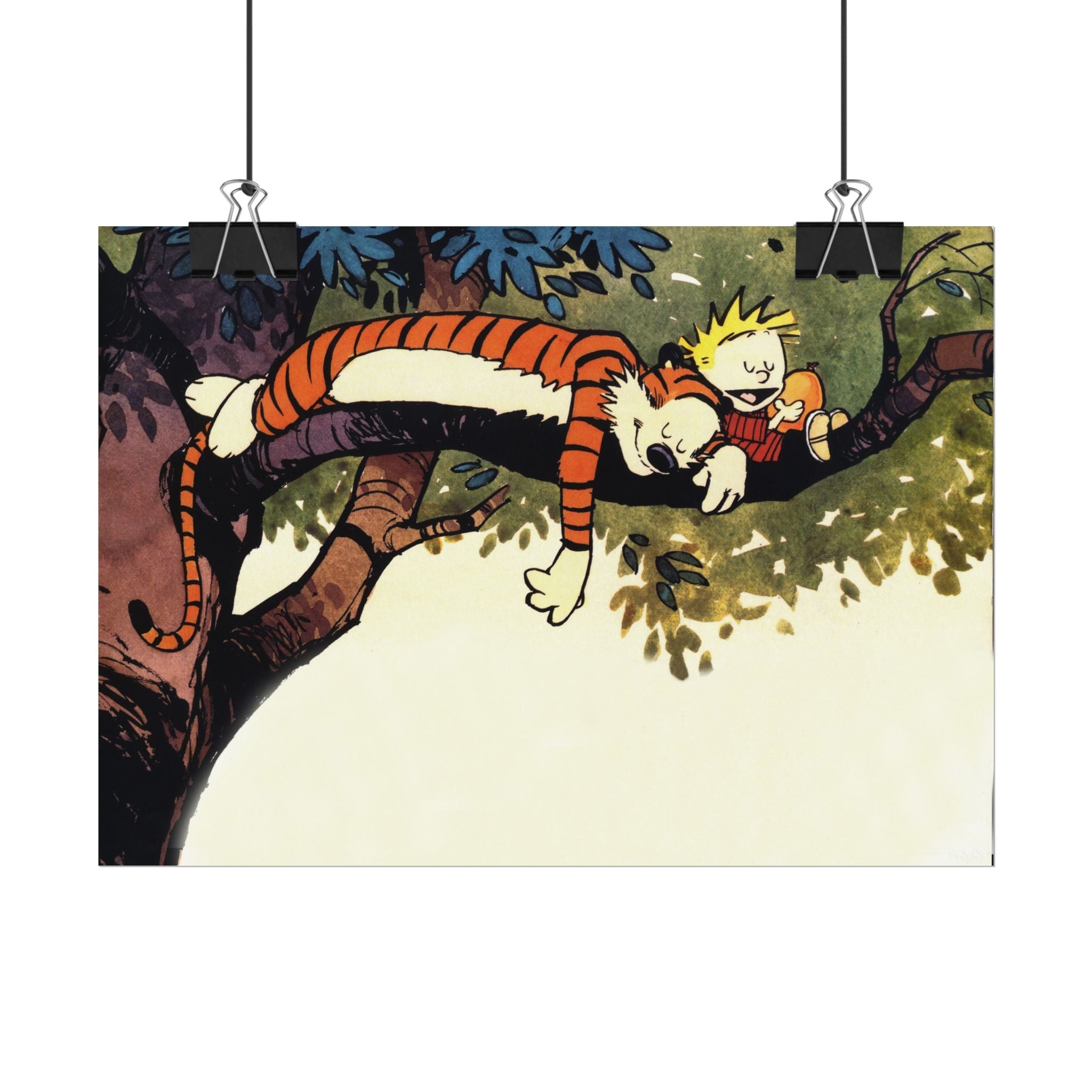 Calvin and Hobbes Poster Wall Art - Nostalgic Cartoon Wall Decor - Unique Birthday Gift for Fans - Timeless Comic Book Art
