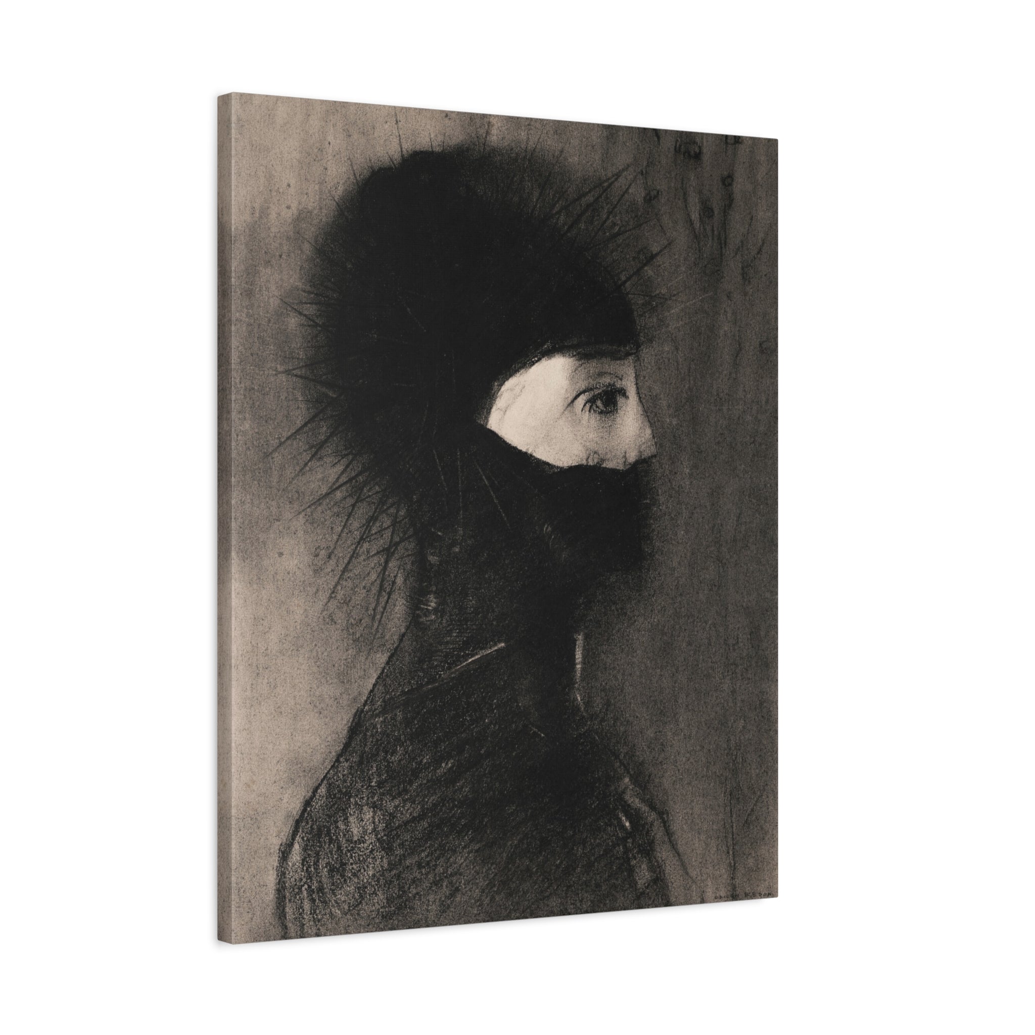 canvas-wall-art-armor-by-odilon-redon-vintage-woman-illustration-post-impressionism-art-wall-decor-matte-canvas-stretched