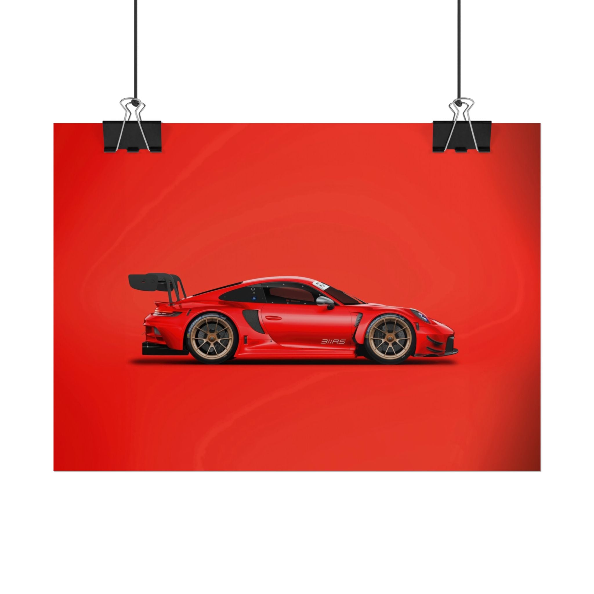 poster-print-wall-art-porsche-911-red-gt3r-red-supercar-poster-porsche-decor-rolled-poster-wall-art-hypercars-wall-decor