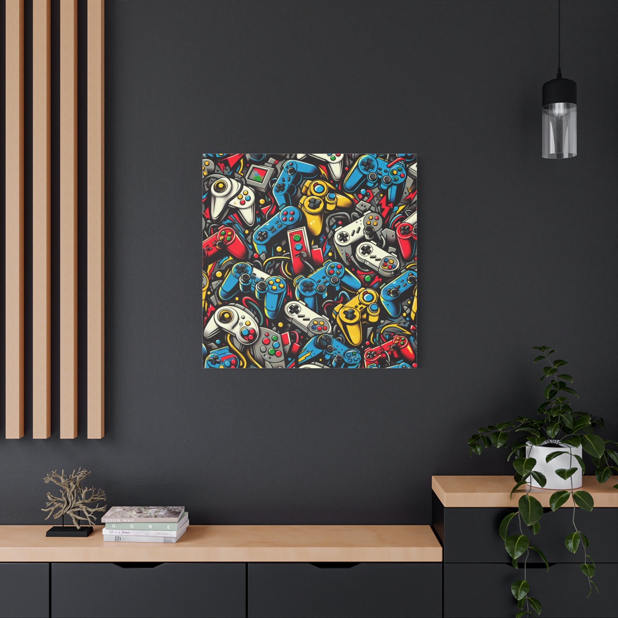 canvas-art-video-game-controller-graffiti-wall-decor-gamer-gift-teen-room-decor-boys-room-art-gaming-wall-print-man-cave-deco