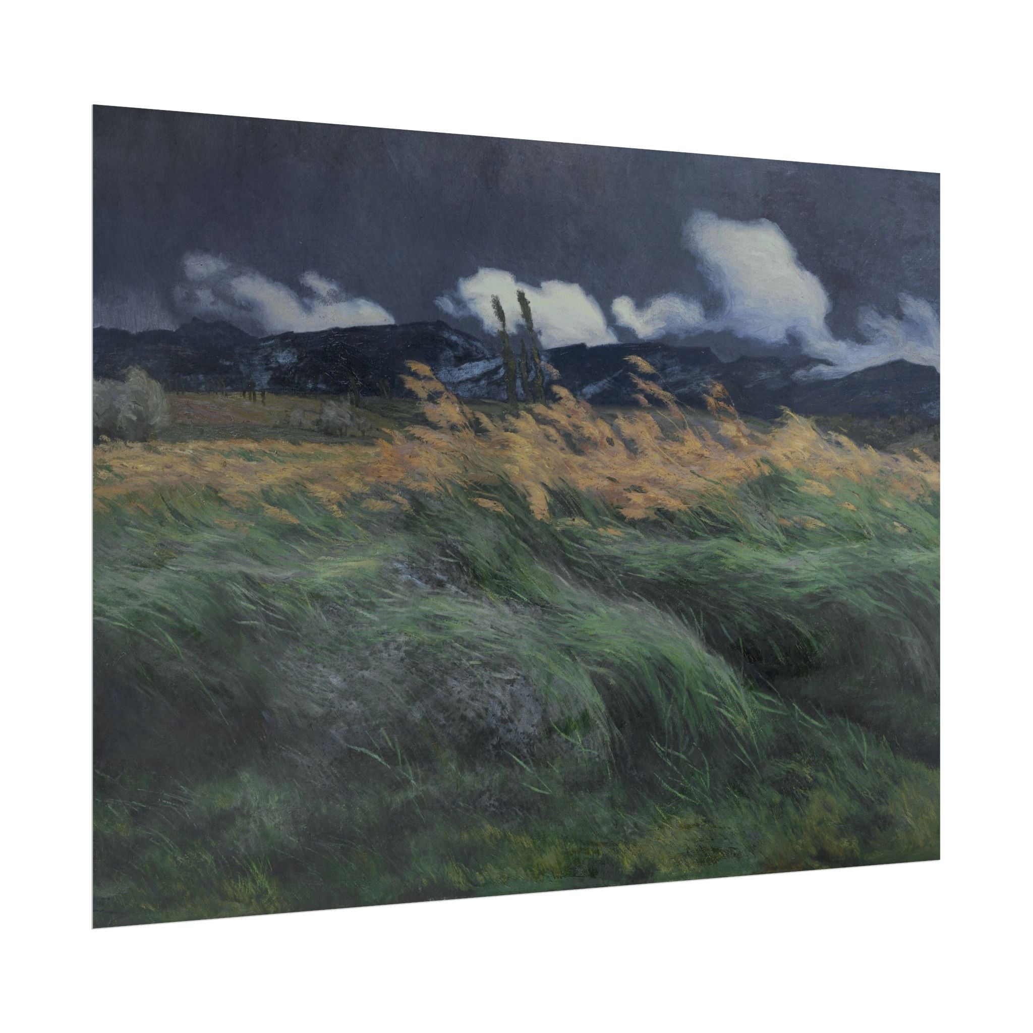 Louis Patru Poster Print, Fields Art Print, Fields Landscape Painting, Rustic Canvas Wall Art, Farmhouse Wall Decor, Landscape Print