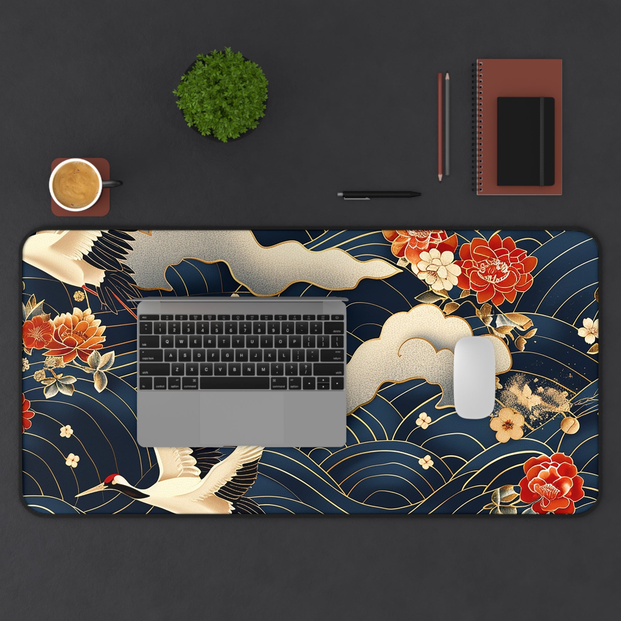 japanese-cranes-art-desk-mat-mousepad-desk-pad-for-home-office-asian-crane-design-gift-for-bird-lovers-office-decor-work-from