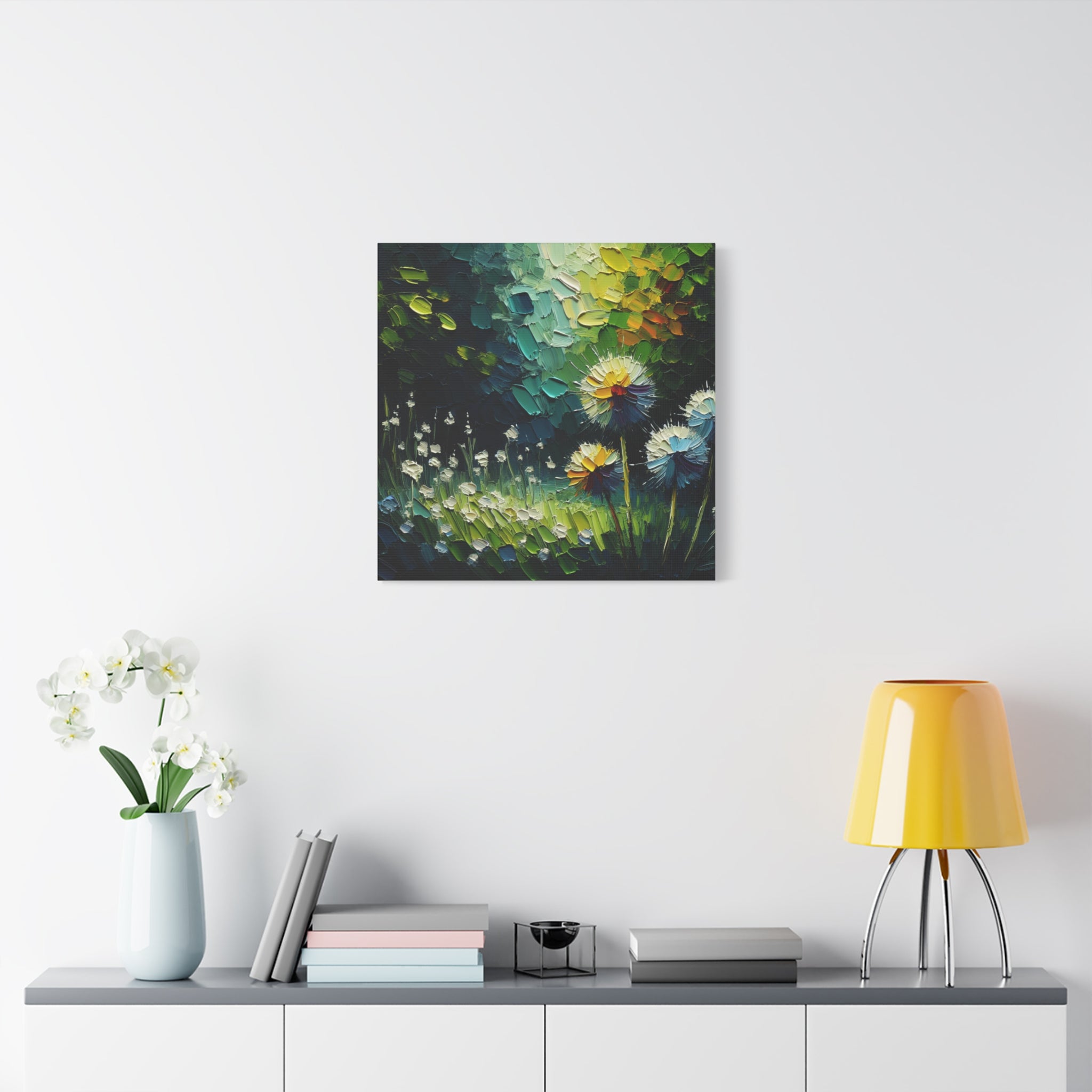 canvas-print-impasto-dandelion-wall-art-matte-canvas-oil-painting-stretched-wall-art-home-decor-floral-print-gift-for-nature-