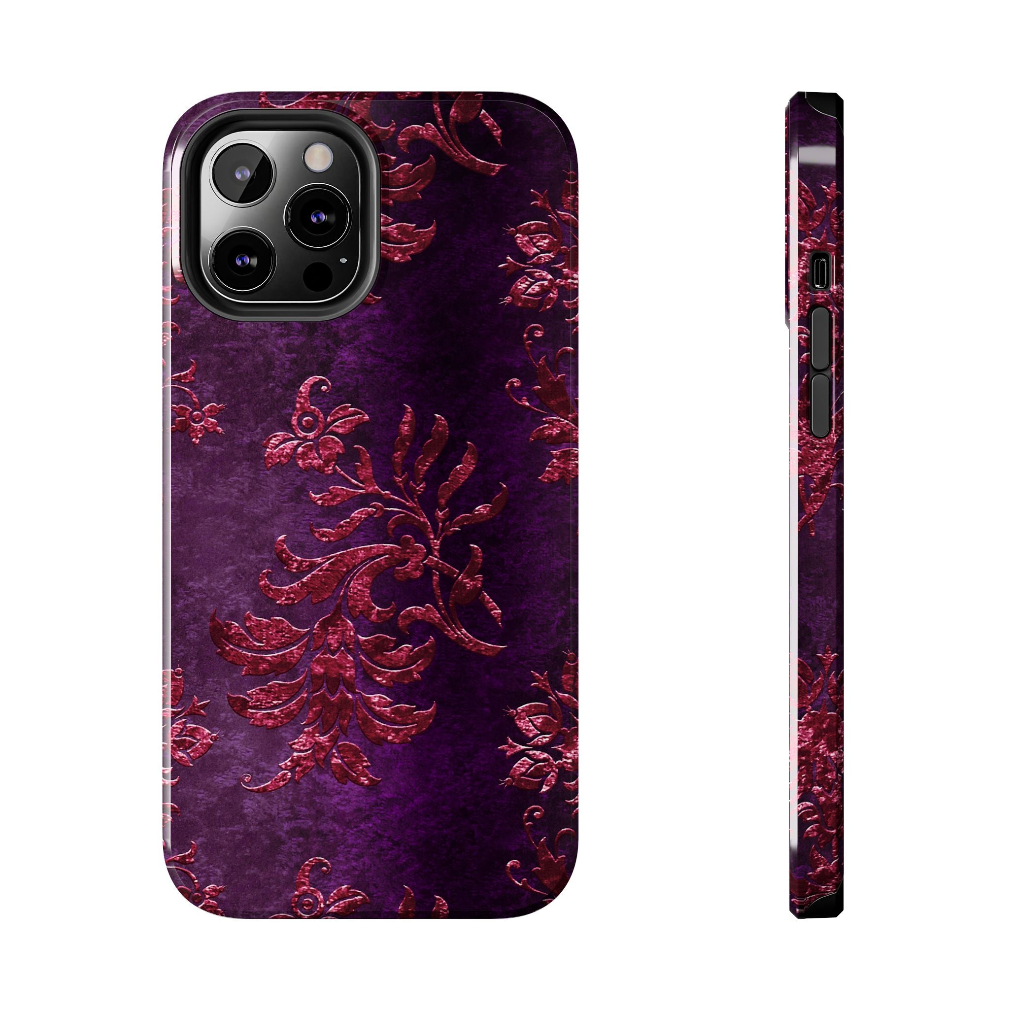 embossed-burgundy-velvet-tough-iphone-case-protective-iphone-cover-heavy-duty-iphone-case-rugged-phone-case-durable-smartphon