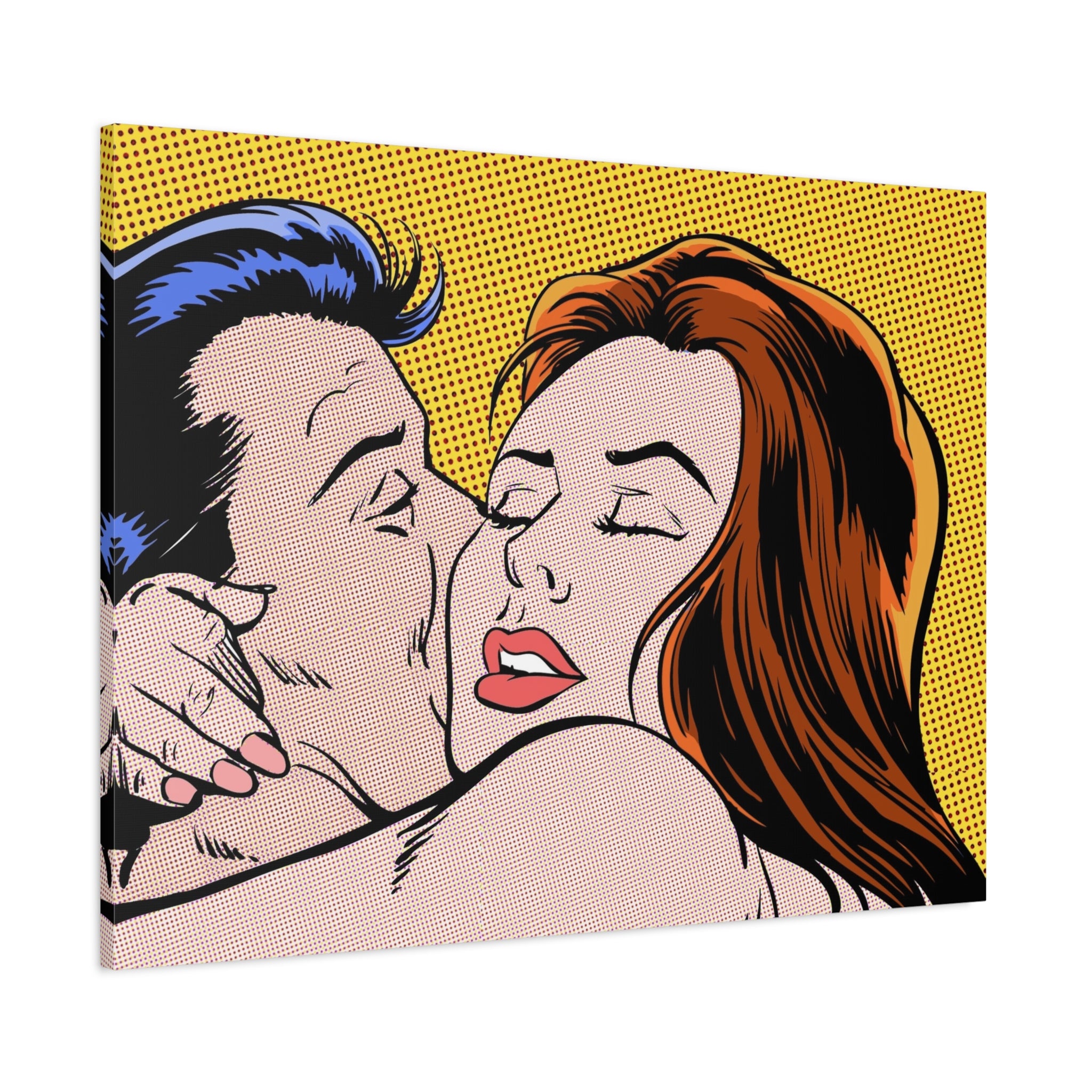 pop-art-canvas-print-retro-wall-art-stretched-matte-canvas-kiss-love-home-decor-wall-decor-poster-decorative-art-gift