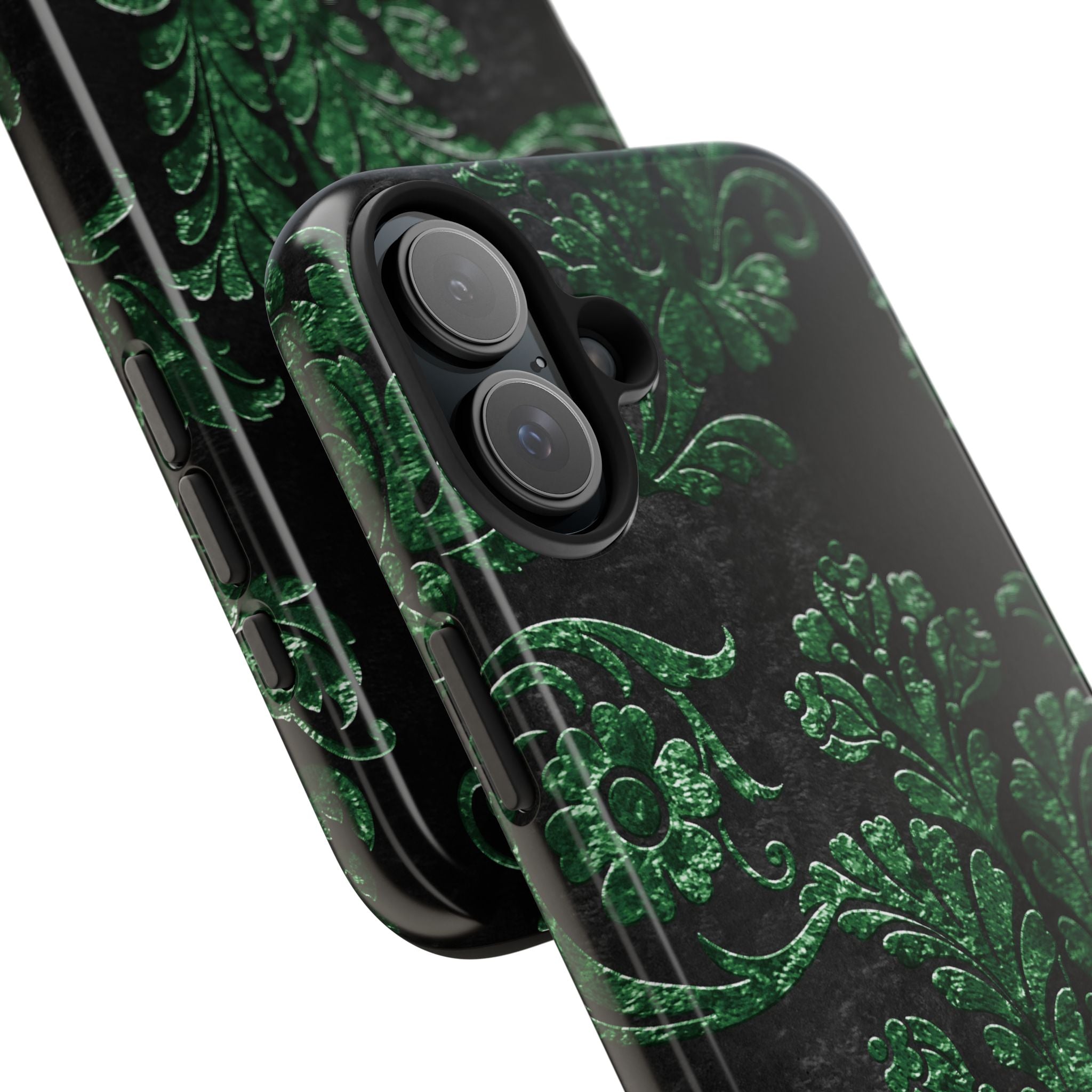 embossed-emerald-velvet-tough-iphone-case-protective-iphone-cover-heavy-duty-iphone-case-rugged-phone-case-durable-smartphone