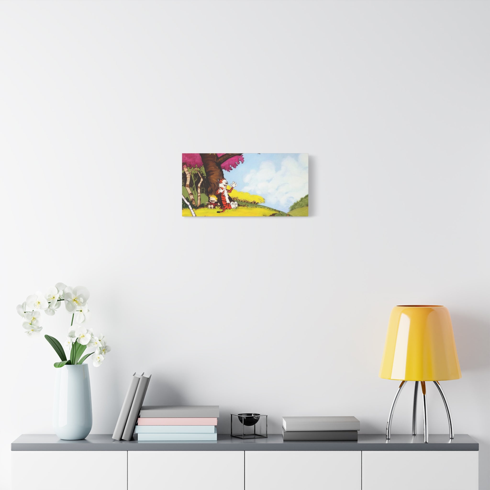 Calvin and Hobbes Canvas Wall Art - Nostalgic Comic Strip Poster for Kids Room & Nursery Room Decor - Adventure Theme Print