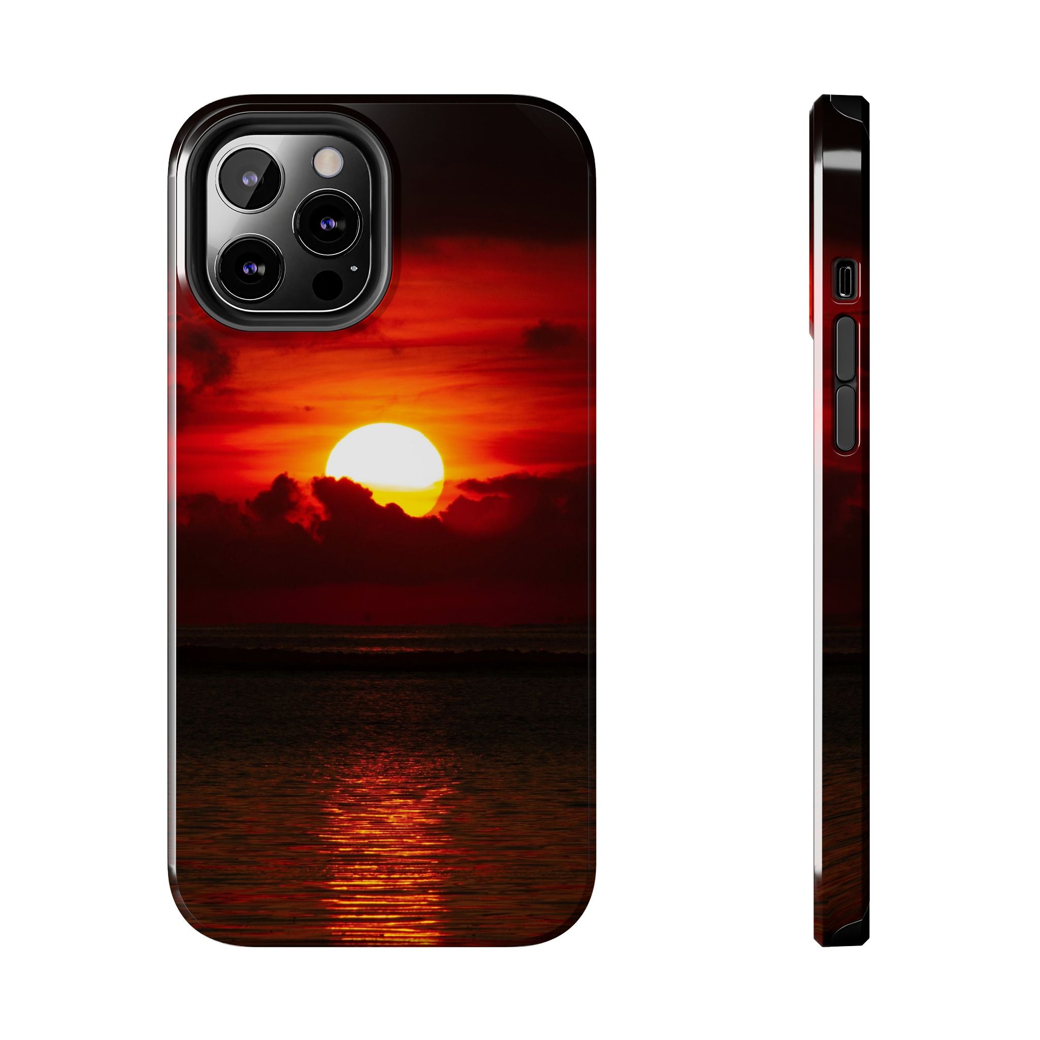 iphone-tough-case-red-sunset-protective-phone-cover-durable-smartphone-case-hard-shell-phone-case-sunset-lover-gift-red-phone