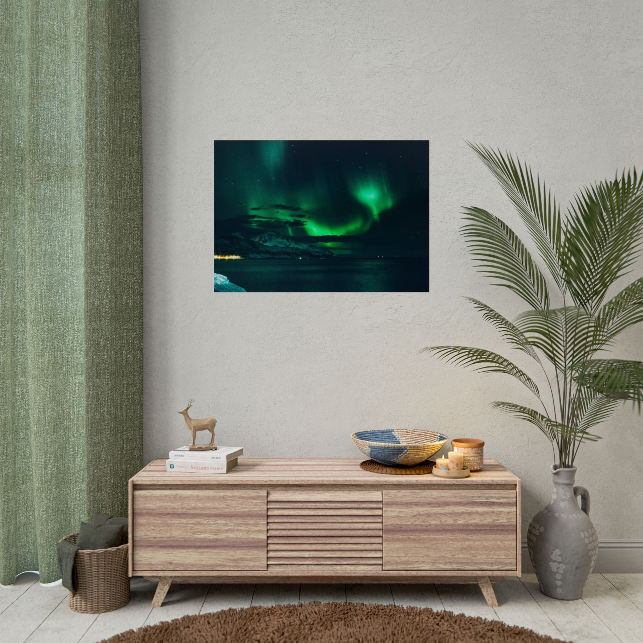 panoramic-aurora-borealis-poster-print-fine-wall-art-large-poster-colorful-northern-lights-wall-decor