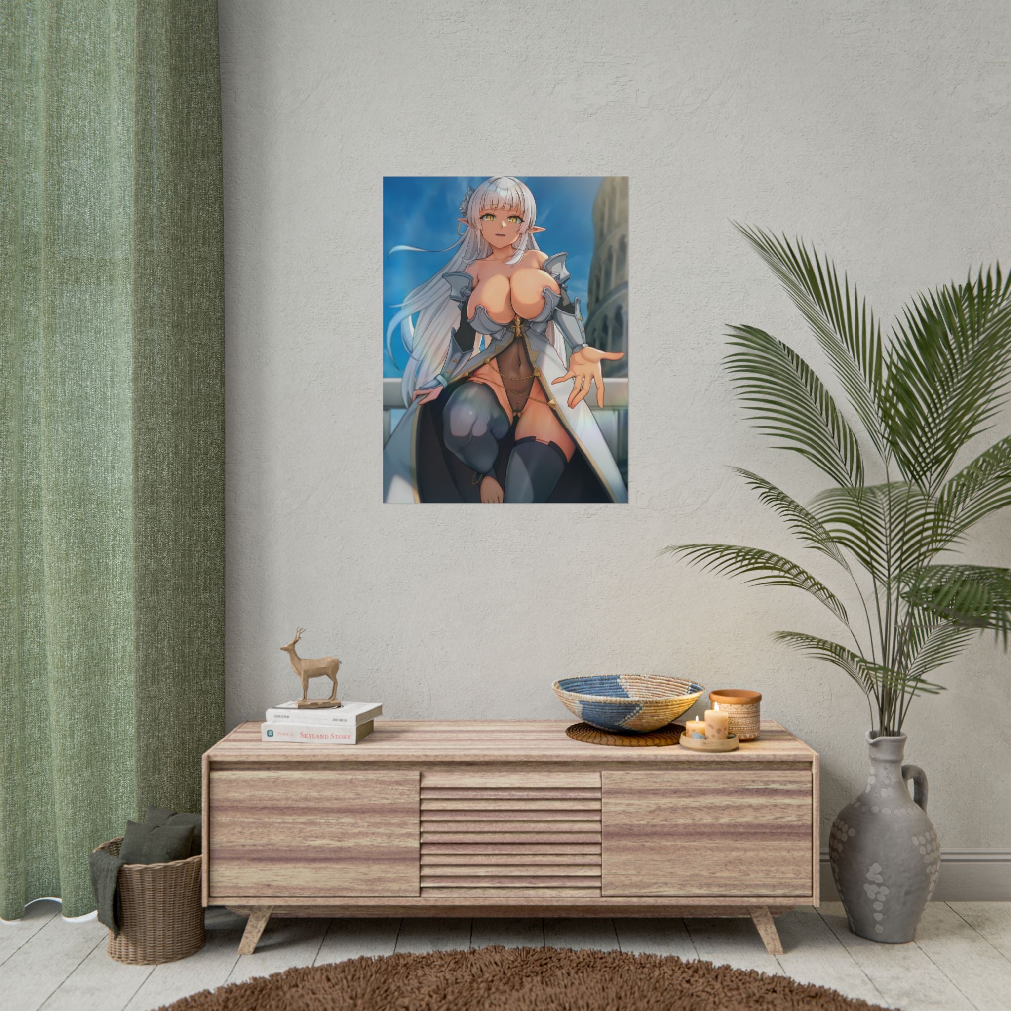 anime-elf-girl-rolled-posters-fantasy-art-print-wall-decor-poster-artwork-bedroom-decoration-gift-for-anime-lovers-anime-post