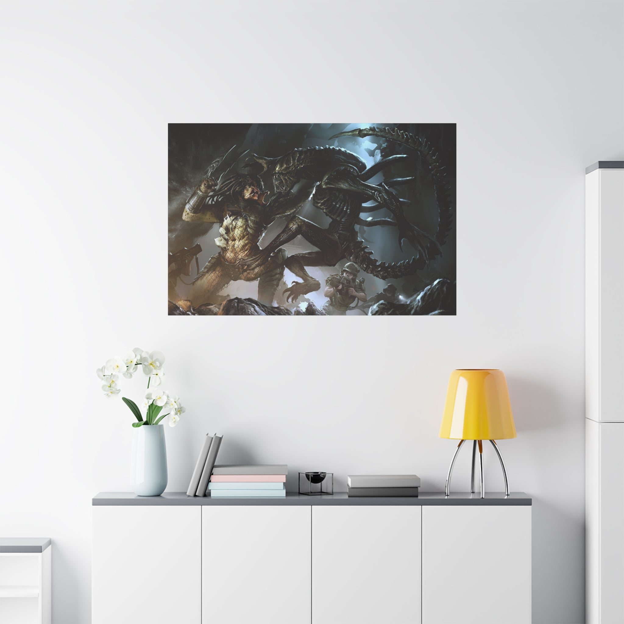 canvas-art-predator-alien-art-xenomorph-matte-canvas-print-stretched-wall-art-1-25-poster-sci-fi-home-decor-1