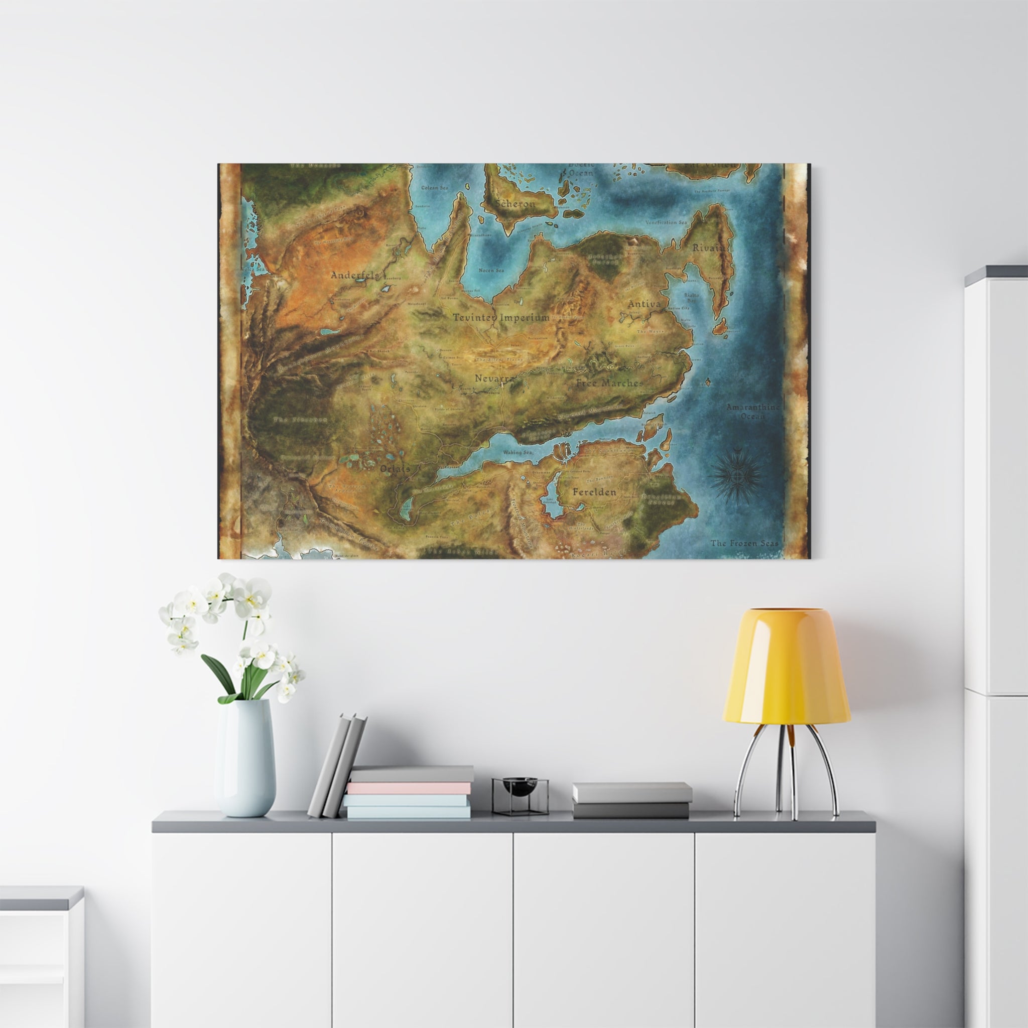 Dragon Age World Map Canvas Art - Fantasy Decor for Gamers, Gaming Wall Decor, Dragon Age Canvas Print