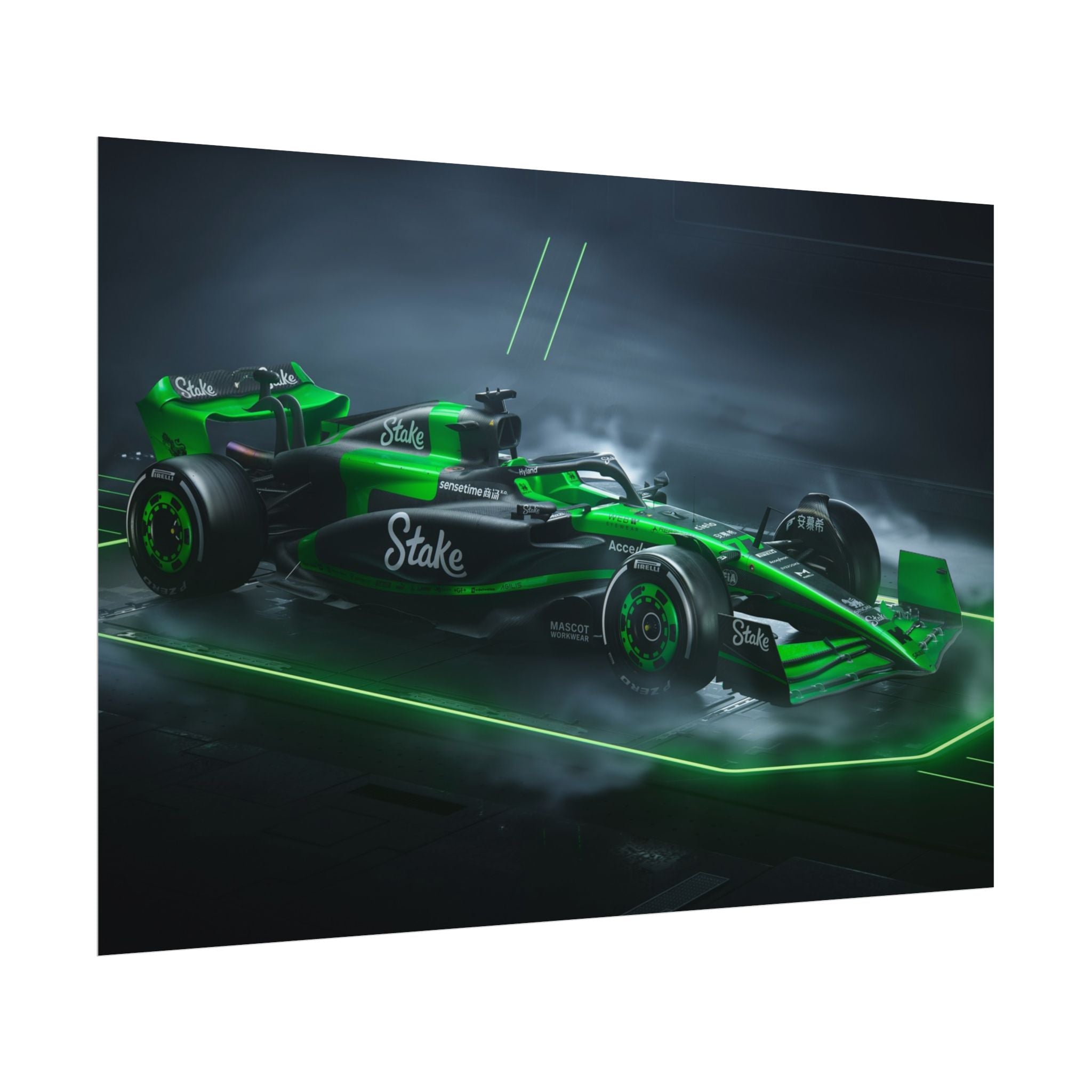 green-formula-1-car-poster-print-formula-one-cars-formula-1-gift-formula-1-poster-formula-1-wall-art-wall-decor-room-decor