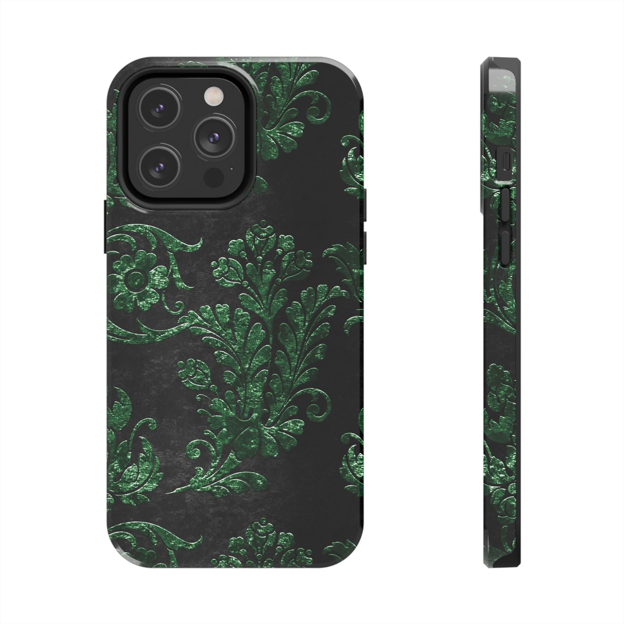 embossed-emerald-velvet-tough-iphone-case-protective-iphone-cover-heavy-duty-iphone-case-rugged-phone-case-durable-smartphone
