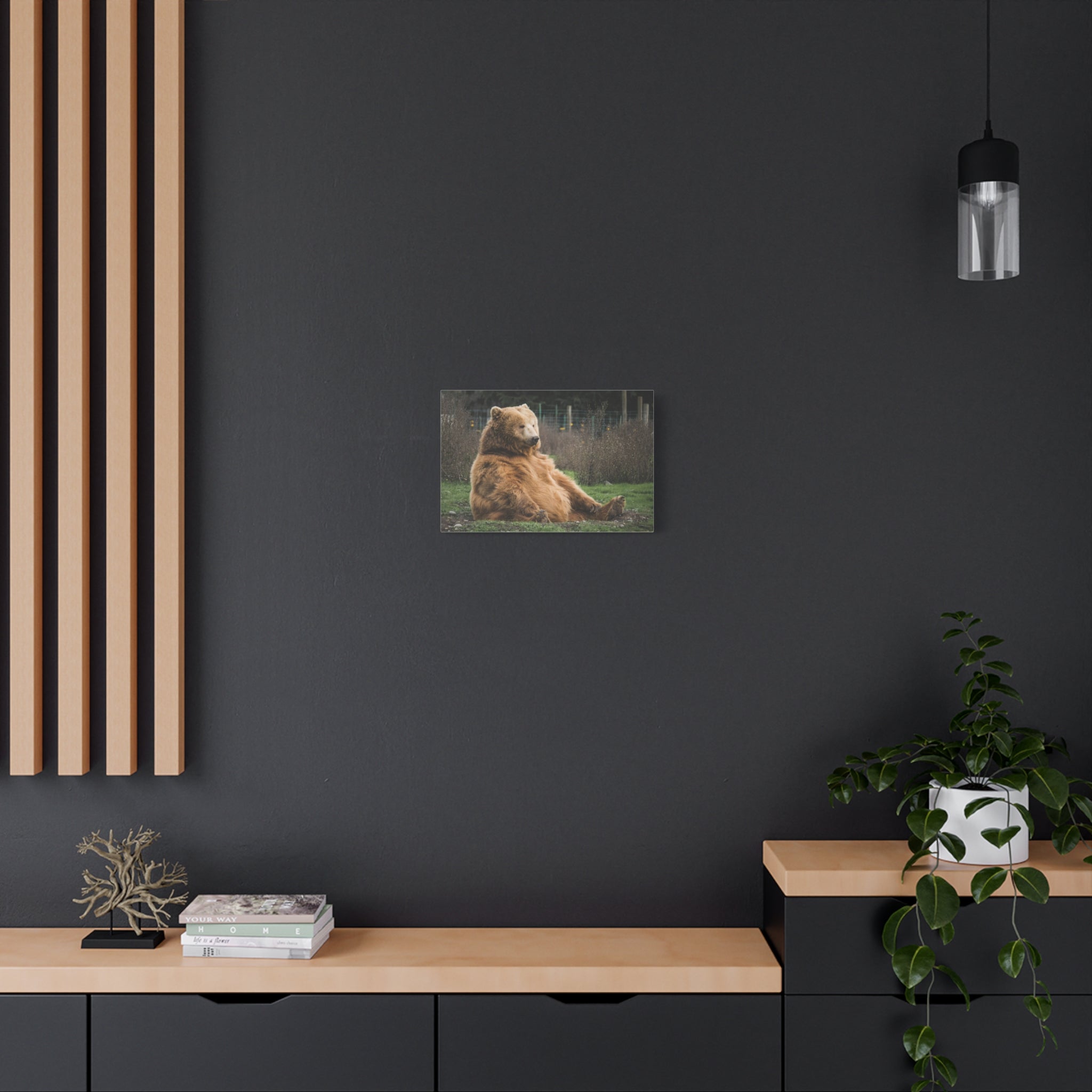 canvas-print-sitting-bear-nature-animal-art-wall-decor-wildlife-artwork-forest-cabin-decor-woodland-nursery-wall-art-outdoor-