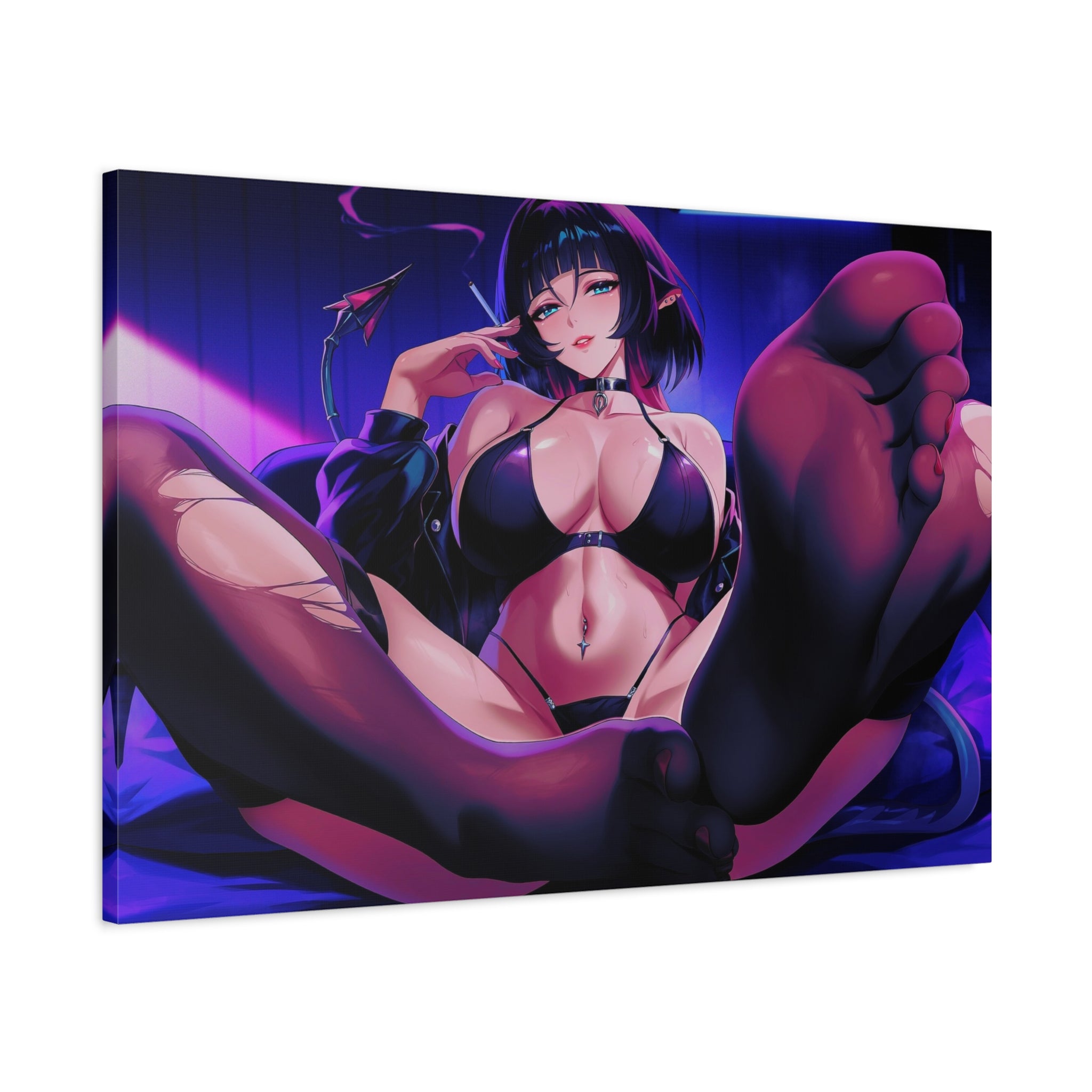 beautiful-sexy-anime-girl-canvas-print-matte-canvas-wall-art-anime-lover-foot-home-decor-anime-girl-poster
