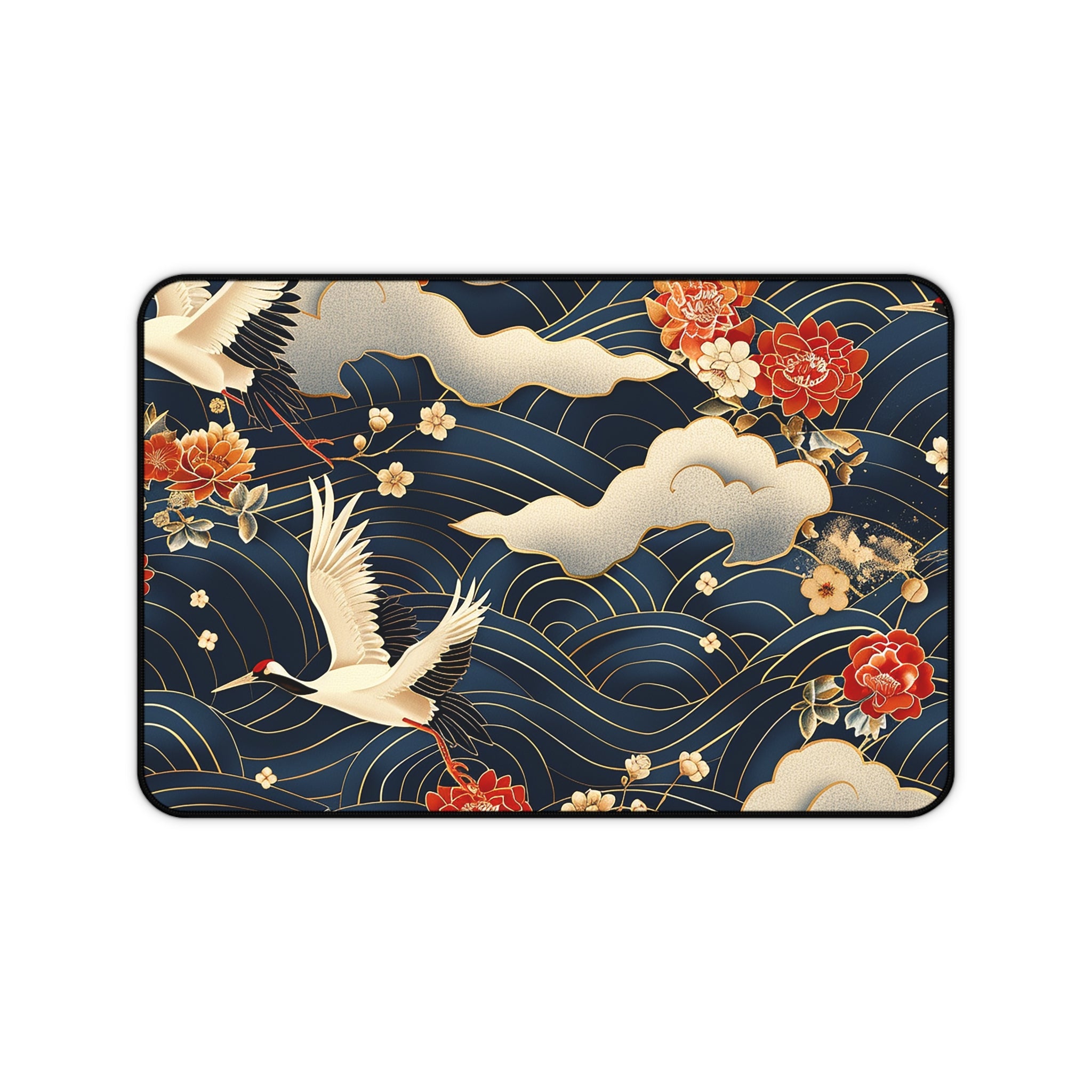 japanese-cranes-art-desk-mat-mousepad-desk-pad-for-home-office-asian-crane-design-gift-for-bird-lovers-office-decor-work-from
