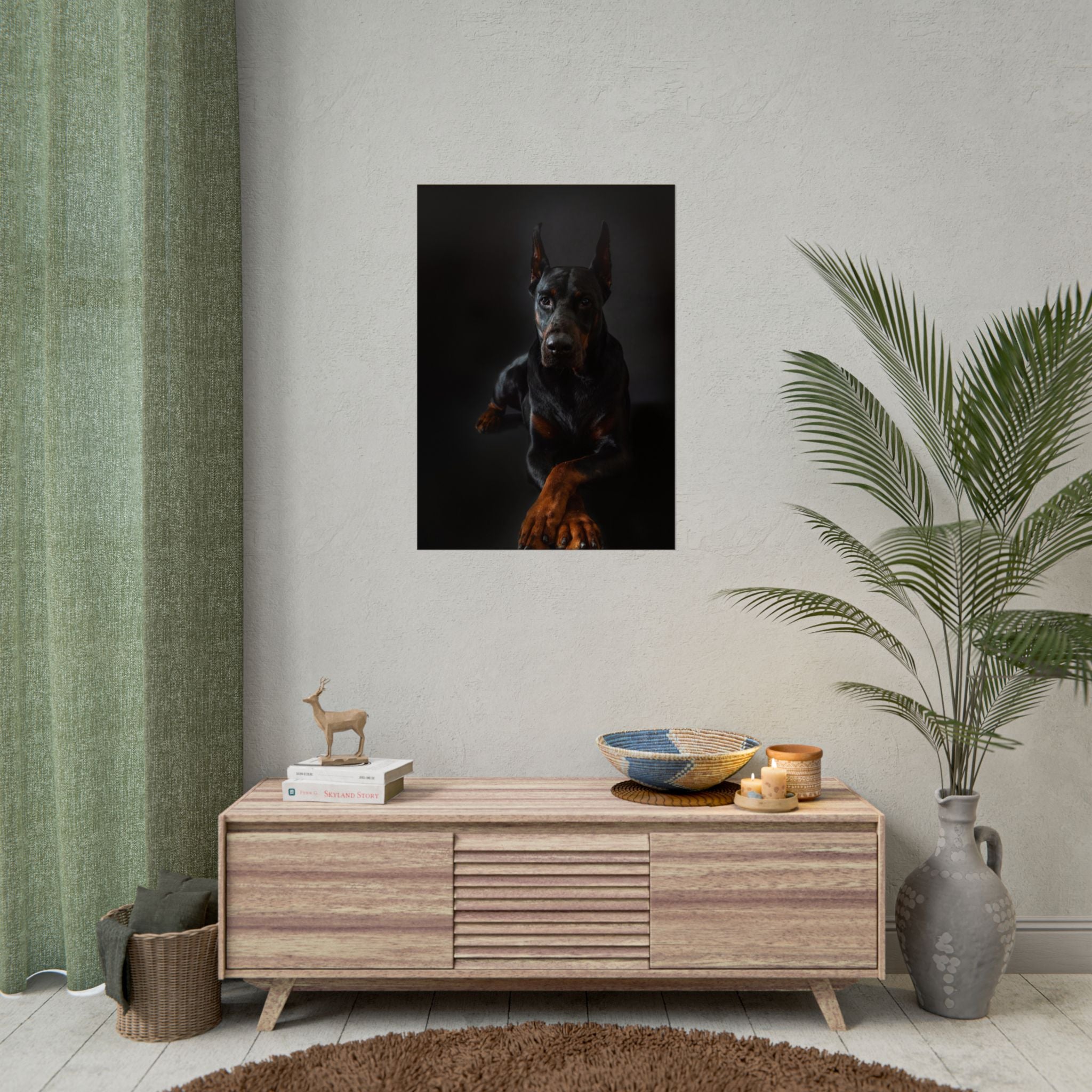 doberman-pincher-poster-print-rolled-posters-wall-art-home-decor-dog-lover-gift-animal-art-room-decoration