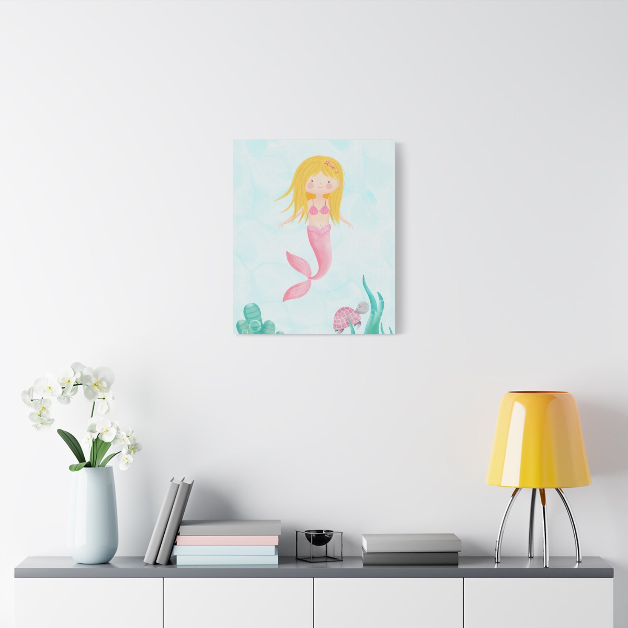 canvas-wall-art-cute-pink-mermaid-nursery-decor-pink-mermaid-print-nursery-art-cute-pink-mermaid-decoration-baby-nursery-merm
