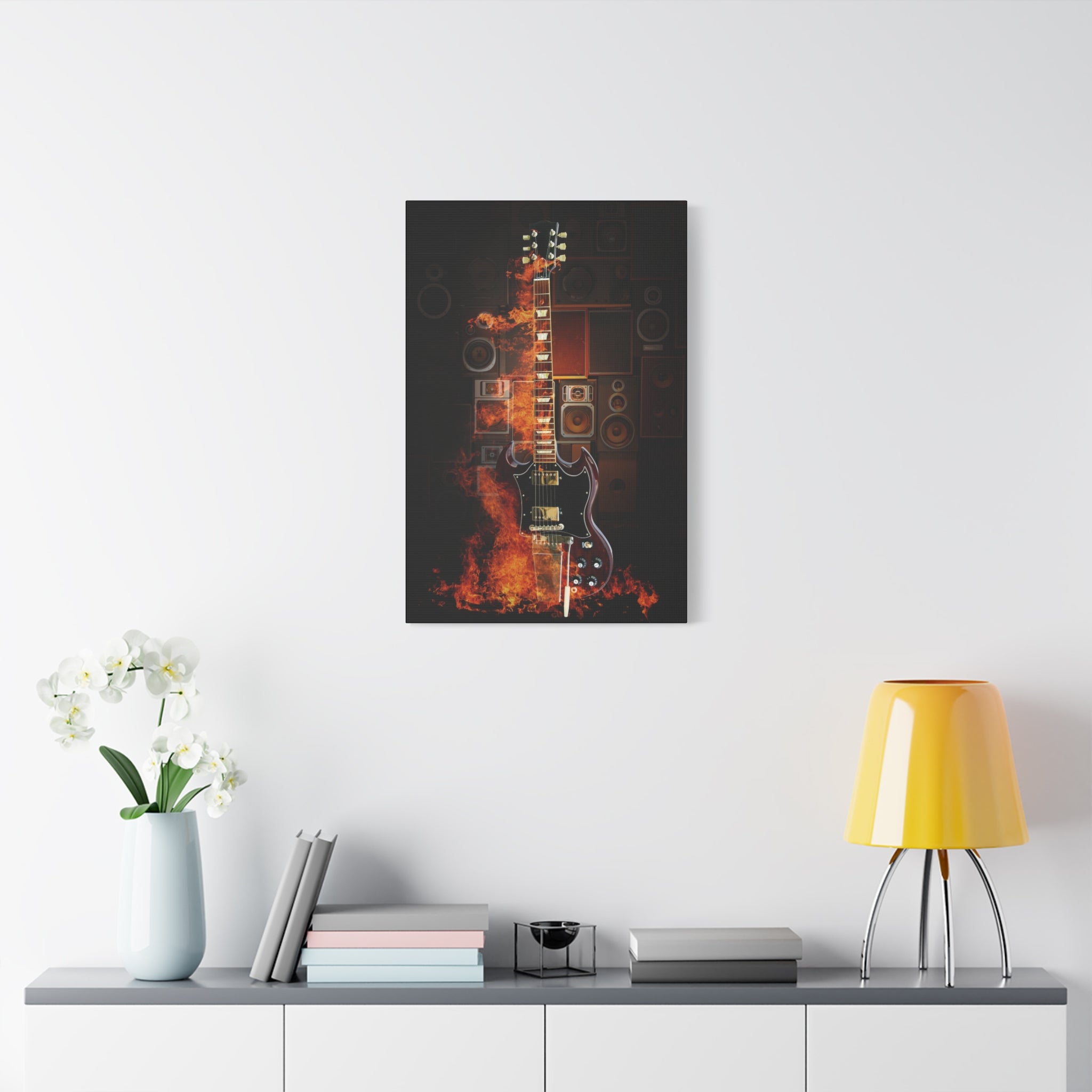 canvas-print-rock-n-roll-guitar-in-fire-home-wall-decor-music-art-gift-matte-stretched-wall-art-musicians-gift-guitarist-deco