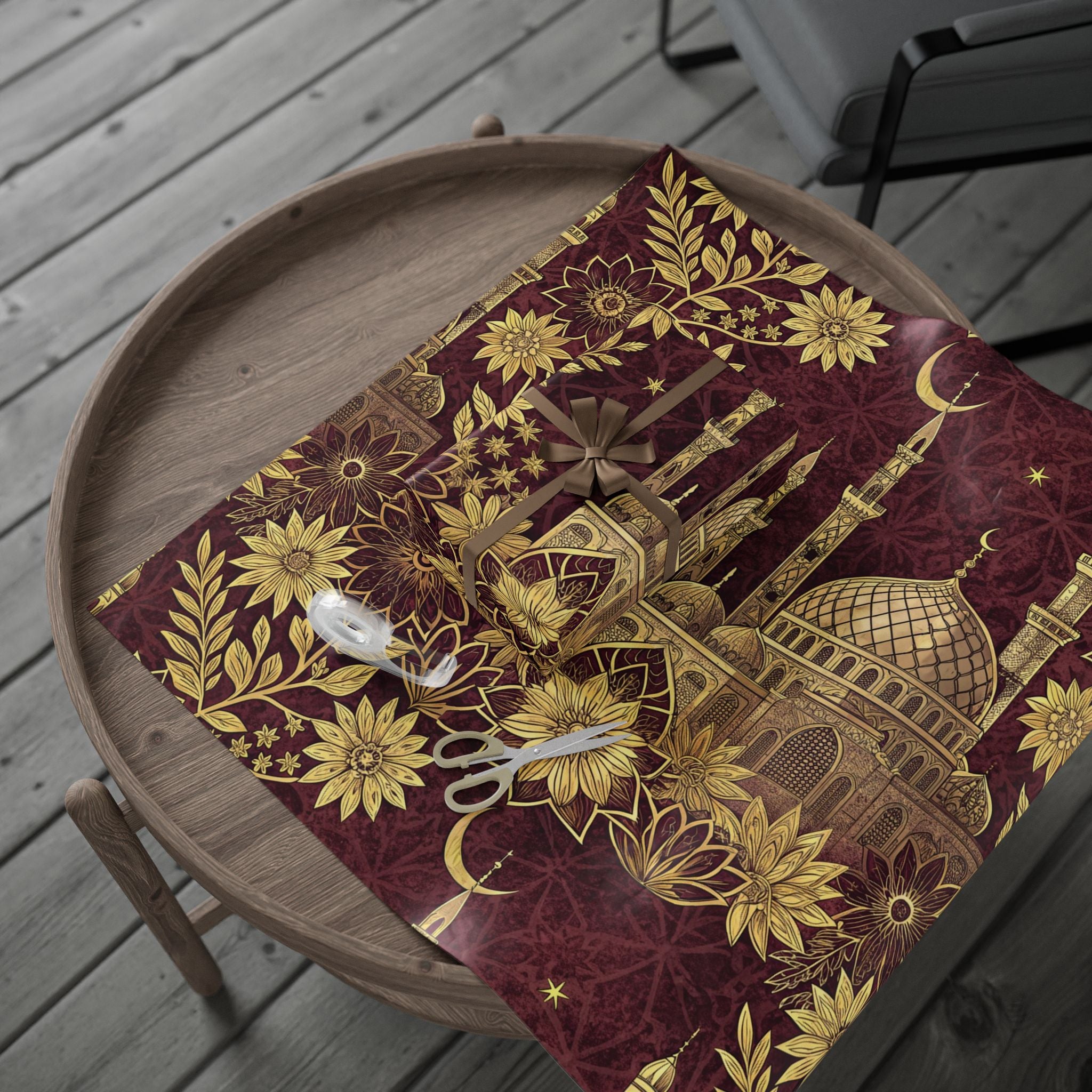 ramadan-night-wrapping-papers-islamic-celestial-gift-wrap-mosque-silhouette-eid-holiday-supplies-festive-present-packaging-re