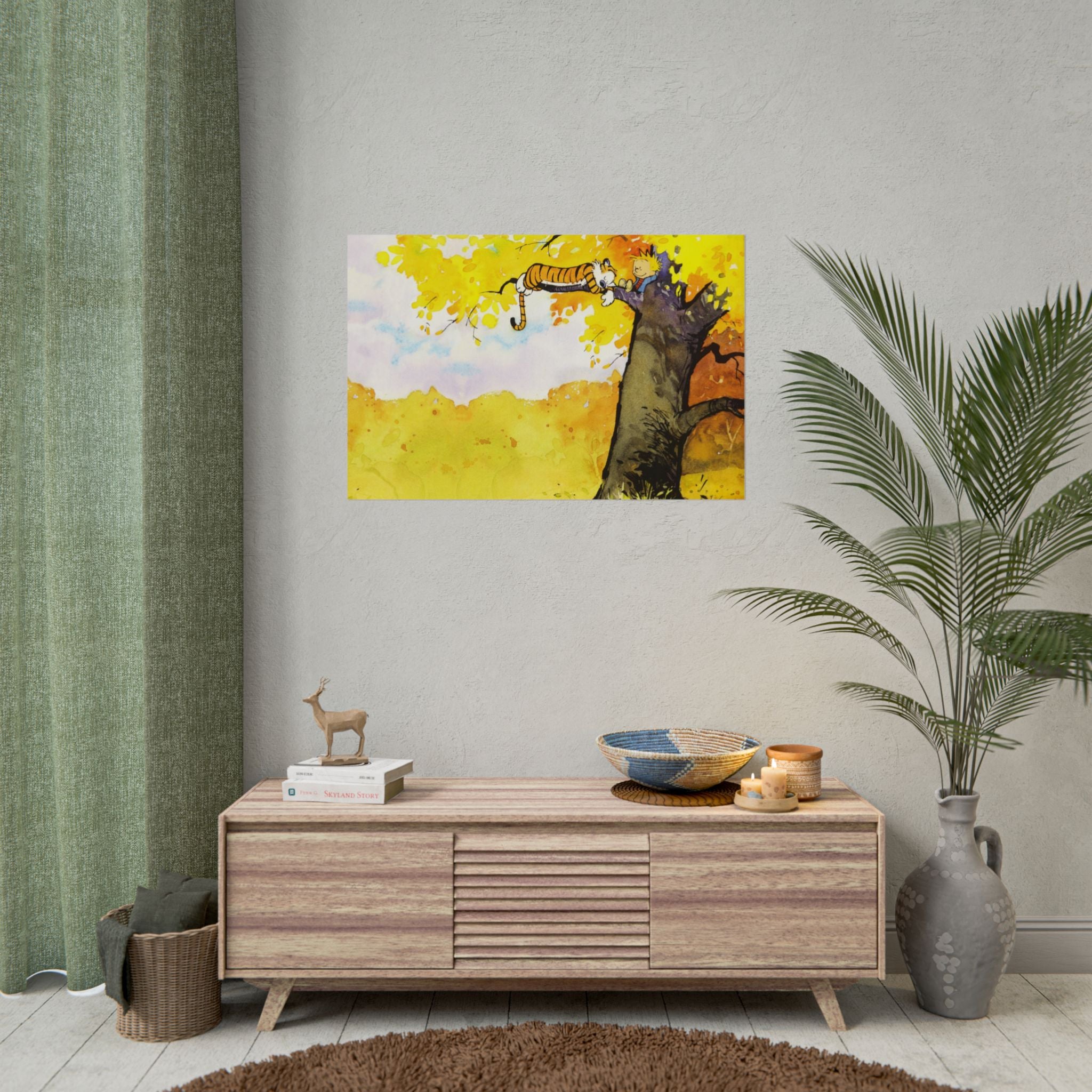 Calvin and Hobbes Poster Wall Art - Cartoon Wall Decor - Unique Birthday Gift for Fans - Timeless Comic Book Art