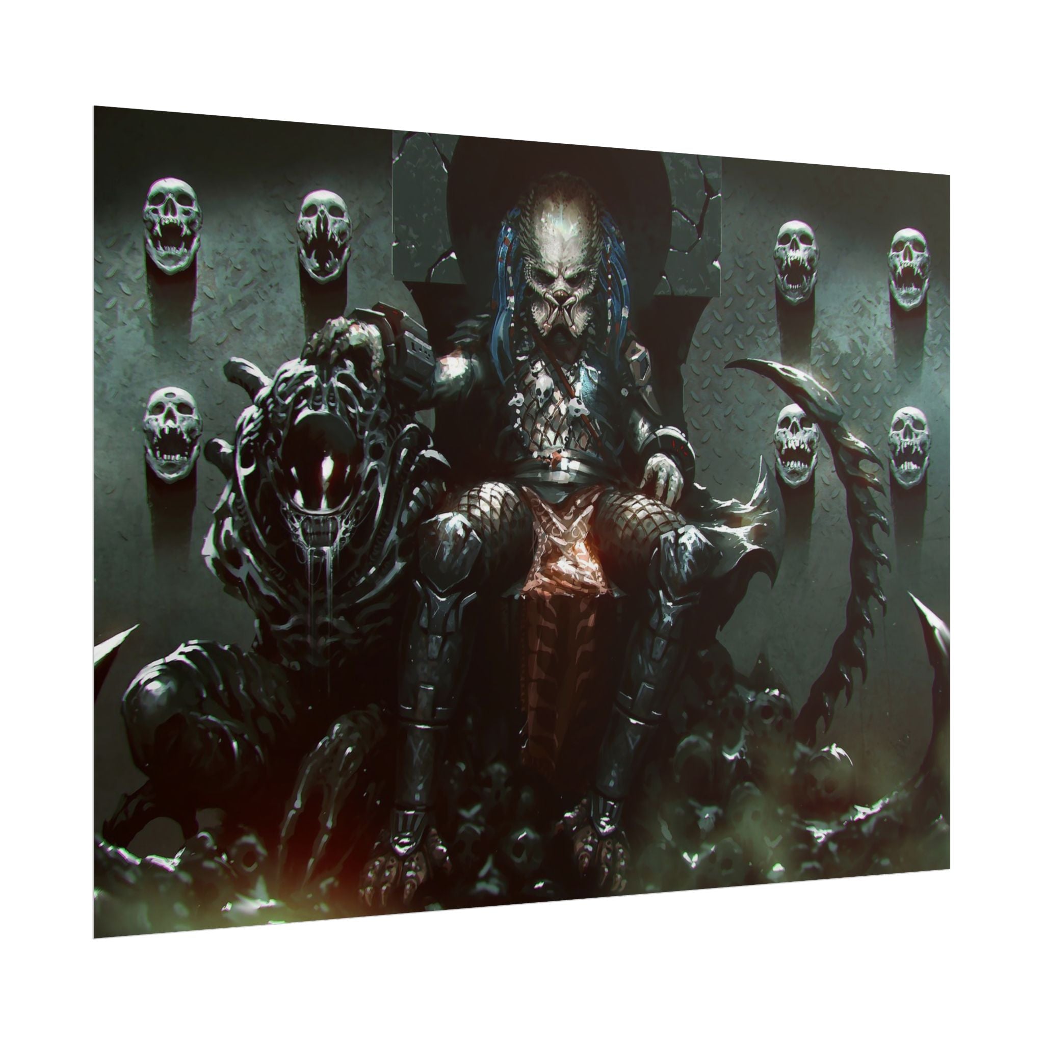 predator-alien-poster-art-xenomorph-movie-poster-print-alien-wall-art-sci-fi-home-decor-geek-wall-decor