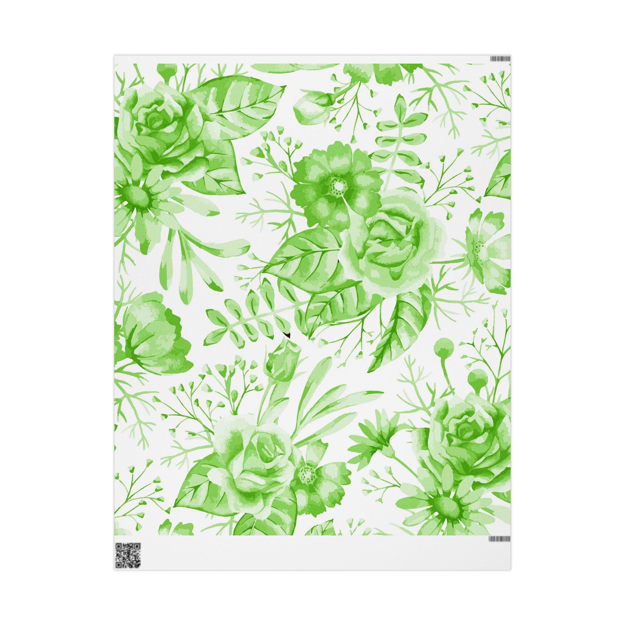 green-floral-watercolor-pattern-gift-wrapping-30-72-wrapping-papers-art-craft-supplies-packaging-holiday-gift-wrap-decorative