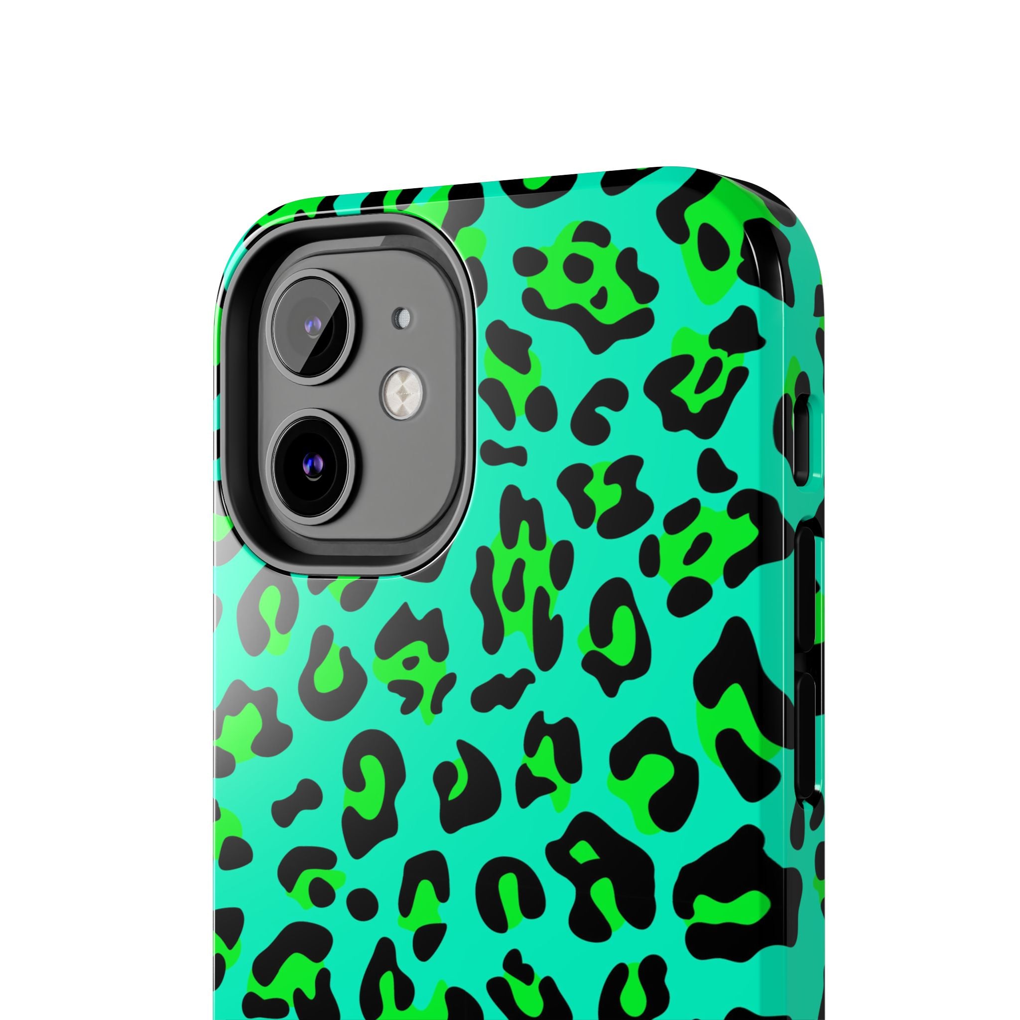 neon-green-teal-leopard-iphone-tough-case-stylish-phone-cover-protective-cellphone-case-trendy-smartphone-accessory-gift-for-