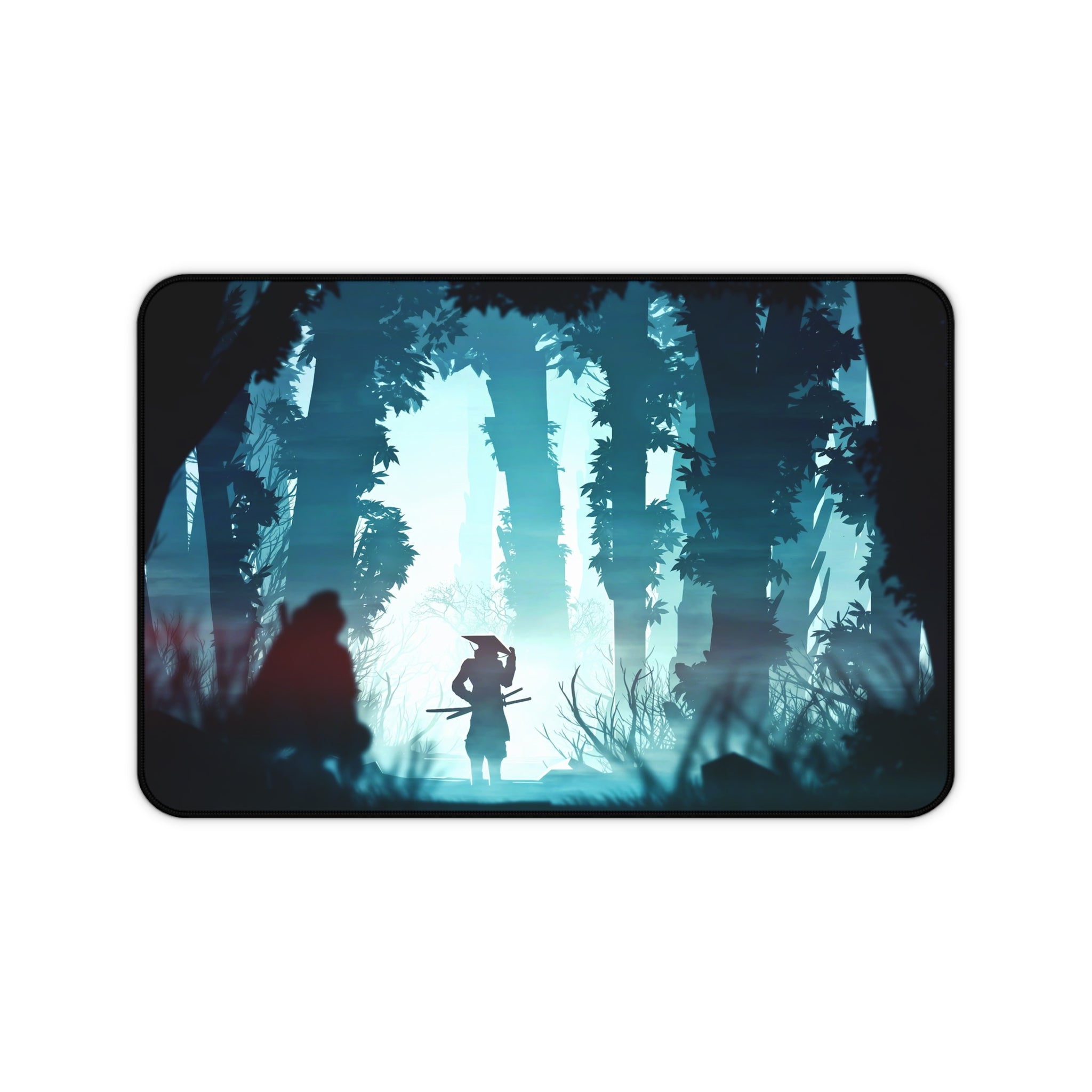 fantasy-samurai-warrior-mouse-pad-japanese-katana-samurai-warrior-in-forest-desk-mat-japanese-anime-samurai-desk-pad