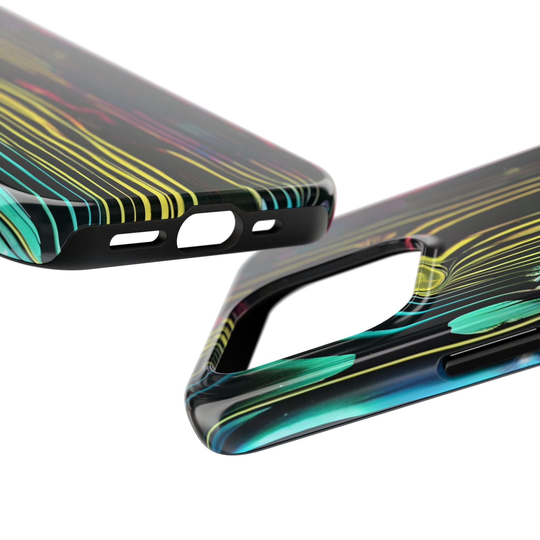 Disco Neon Tough iPhone Cases, Wood Grain Texture, iPhone Case Cover, Protective iPhone Shell, Unique iPhone Accessories, iphone 16 Pro Max