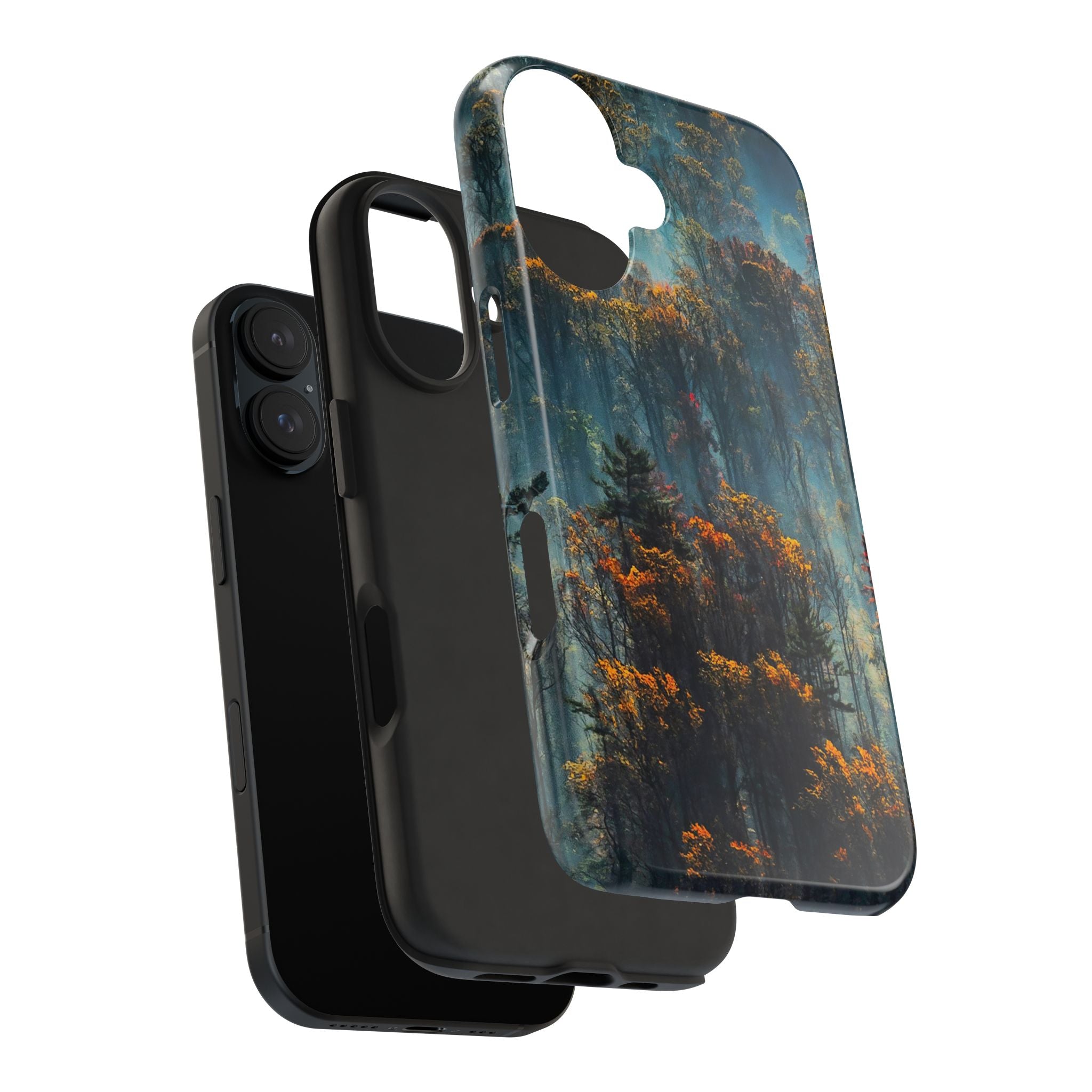 iphone-tough-case-misty-forrest-foggy-fall-iphone-covers-protective-smartphone-cover-nature-lover-gift-adventure-accessory