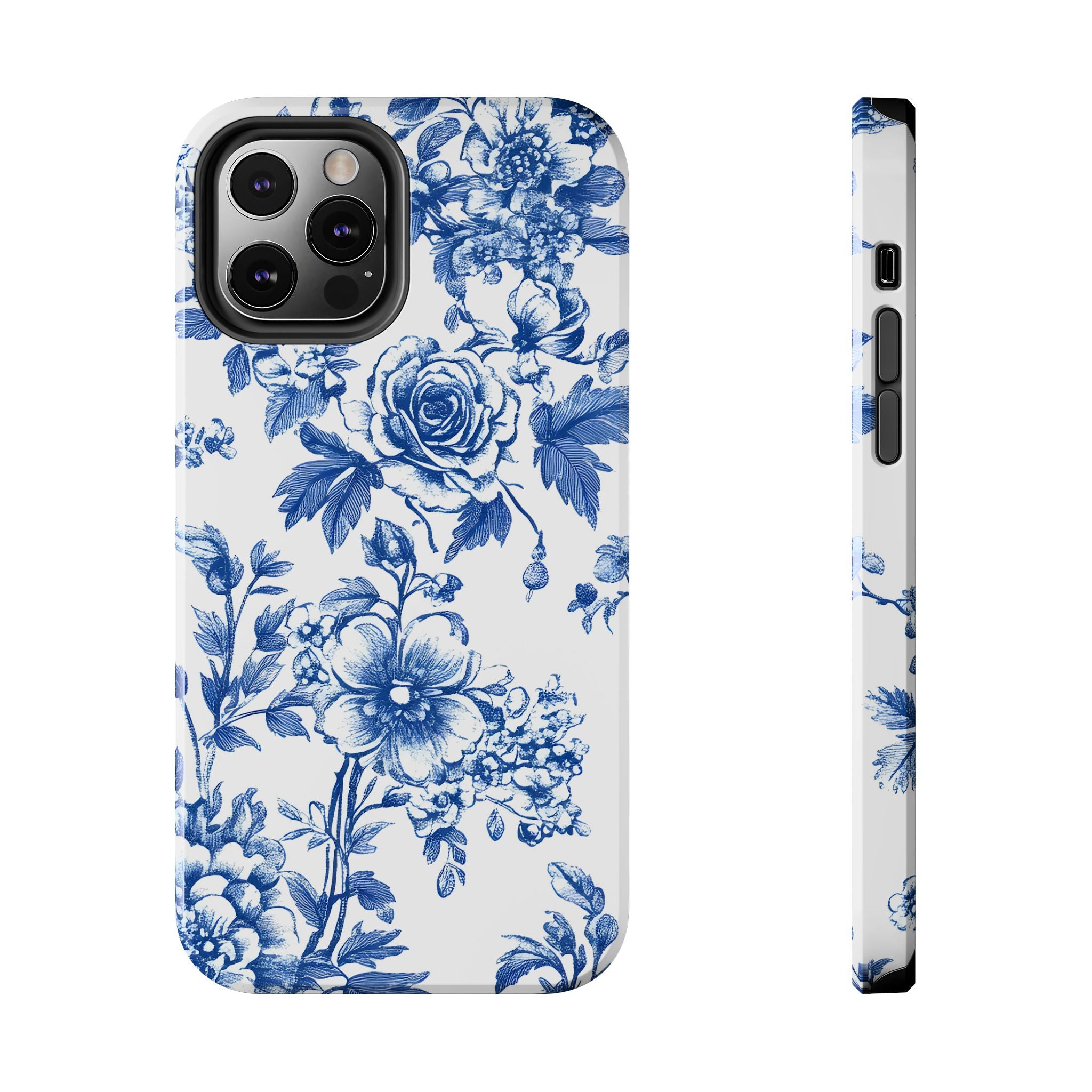 french-toile-floral-tough-iphone-case-blue-iphone-cover-protective-iphone-case-hard-shell-iphone-case-vintage-design-phone-ca