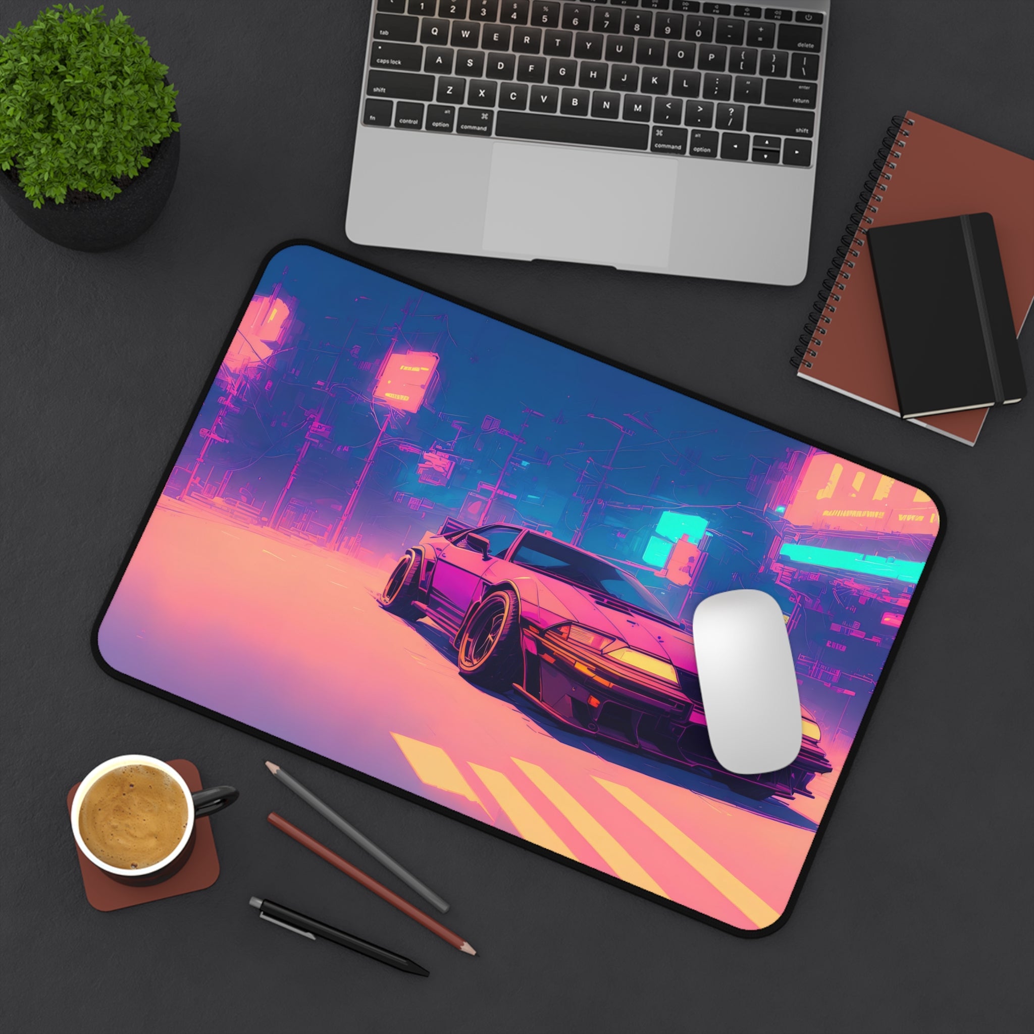sports-car-sci-fi-city-vaporwave-mouse-pad-retrowave-city-desk-mat-neon-synthwave-desk-pad-vaporwave-neon-colors