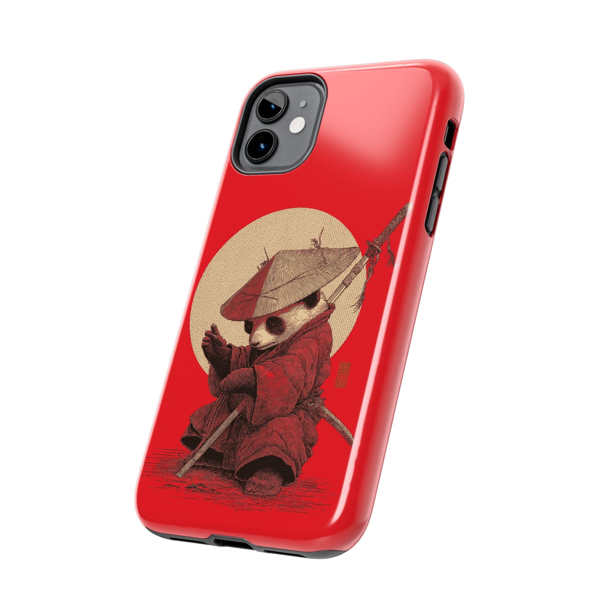 japanese-samurai-panda-iphone-tough-case-kawaii-animal-phone-cover-protective-phone-cover-japandi-art-iphone-case