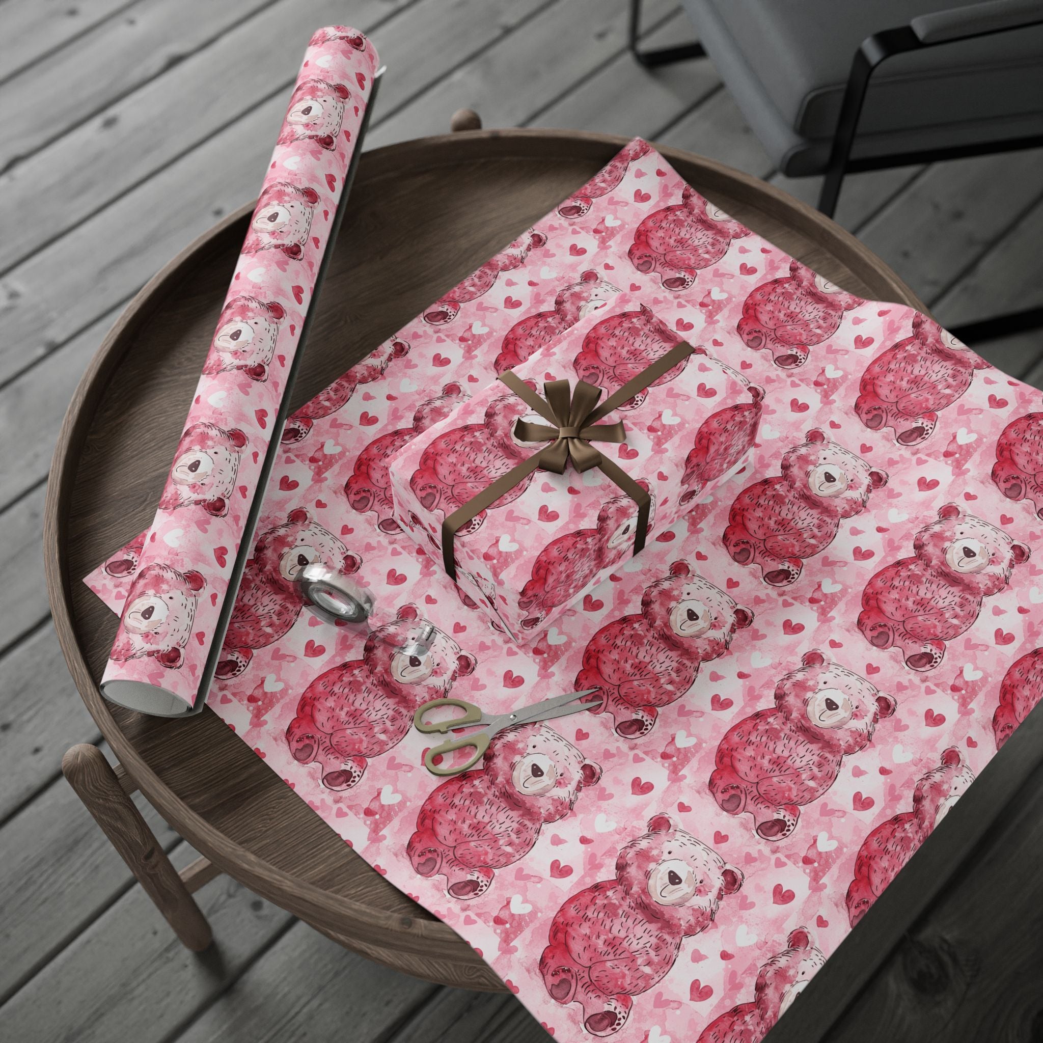 valentine-wrapping-papers-pink-teddy-bear-v-day-gift-wrap-holiday-present-accessories-love-theme-packaging-romantic-giftwrap