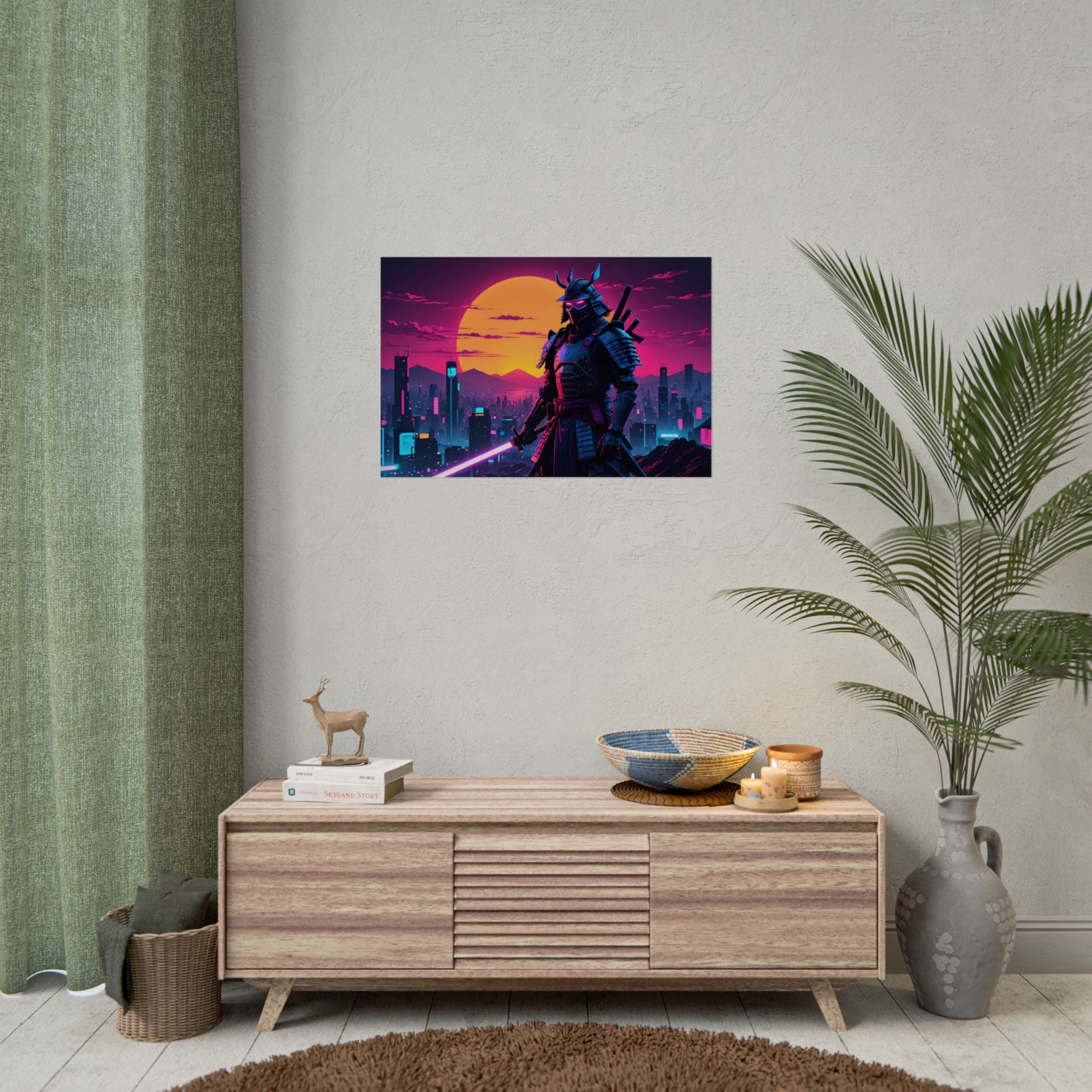 samurai-retrowave-poster-print-synthawave-wall-art-poster-gift-for-anime-fans-home-decor-japanese-art-retro-aesthetic-lightsa