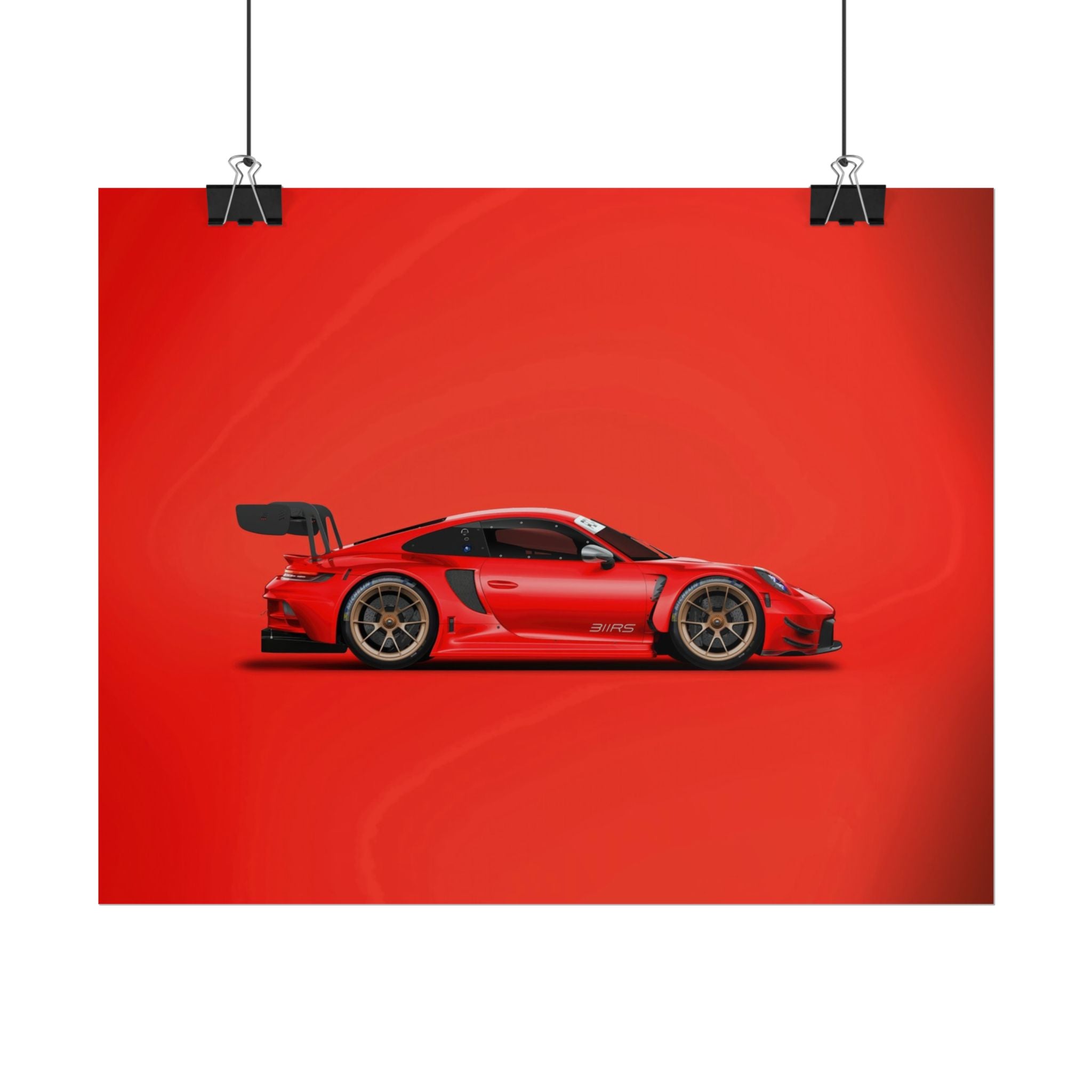 poster-print-wall-art-porsche-911-red-gt3r-red-supercar-poster-porsche-decor-rolled-poster-wall-art-hypercars-wall-decor