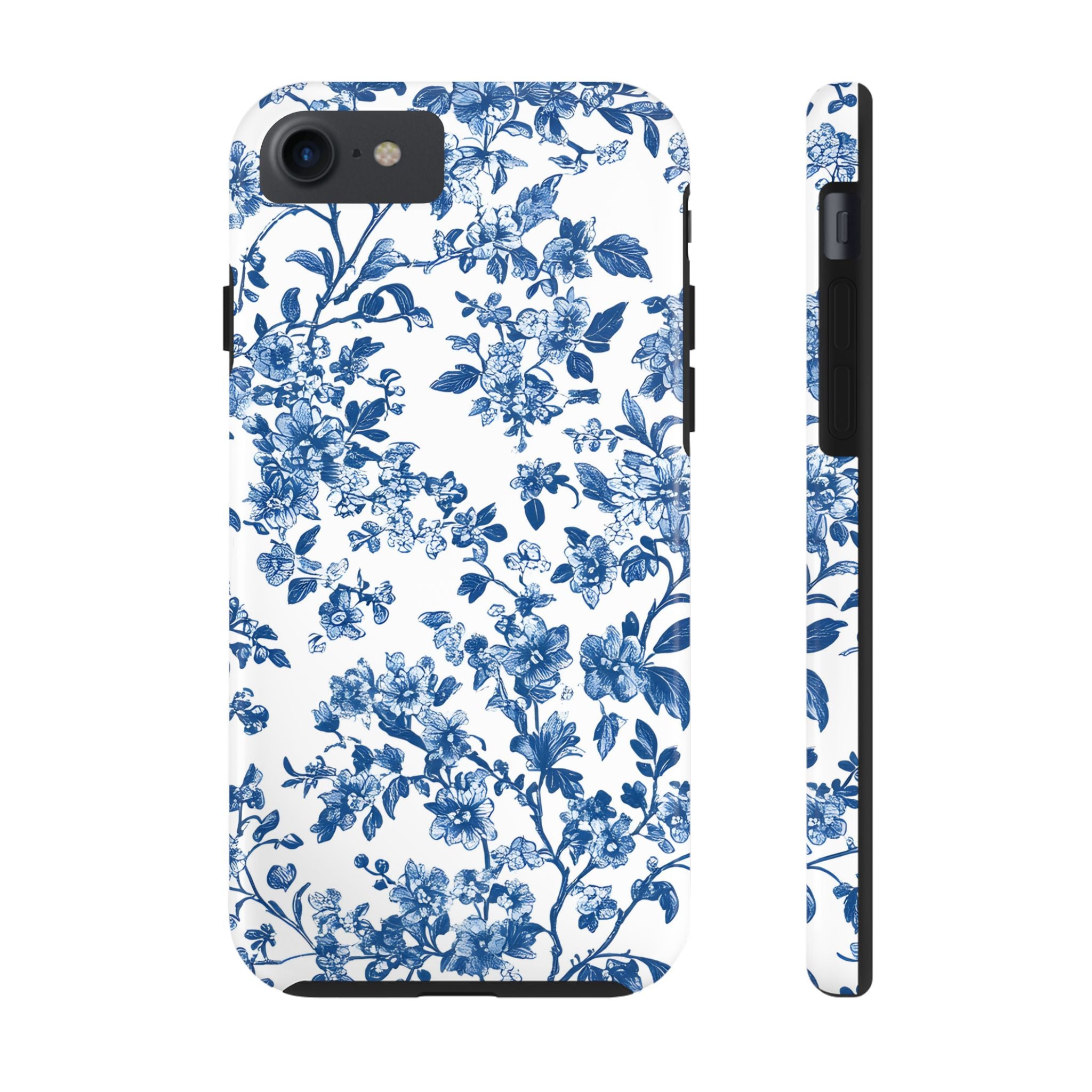 french-toile-floral-tough-iphone-case-blue-iphone-cover-protective-iphone-case-hard-shell-iphone-case-vintage-design-phone-ca