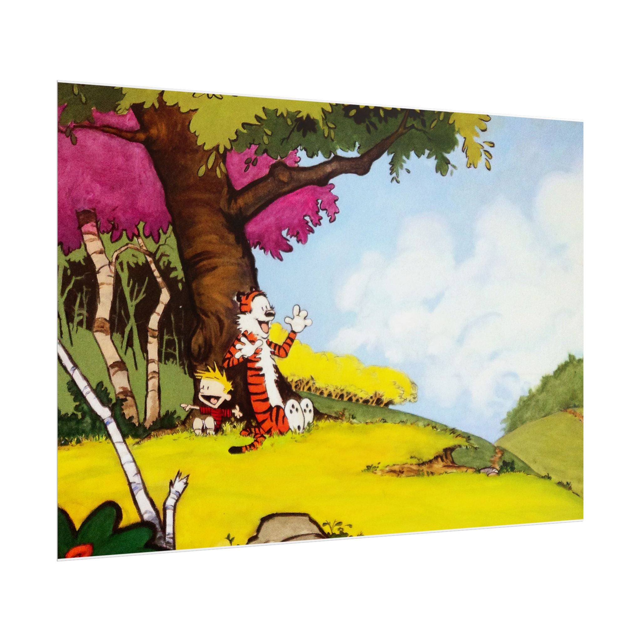 Calvin and Hobbes Poster Wall Art - Nostalgic Cartoon Wall Decor - Unique Birthday Gift for Fans - Timeless Comic Book Design
