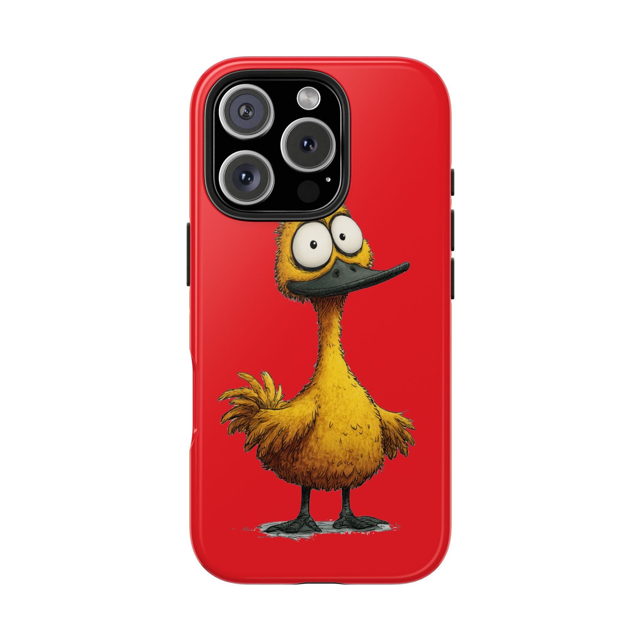 Quirky Funny Duck iPhone Tough Case - Kawaii Animal Phone Cover - Protective Phone Cover - Yellow iPhone Case