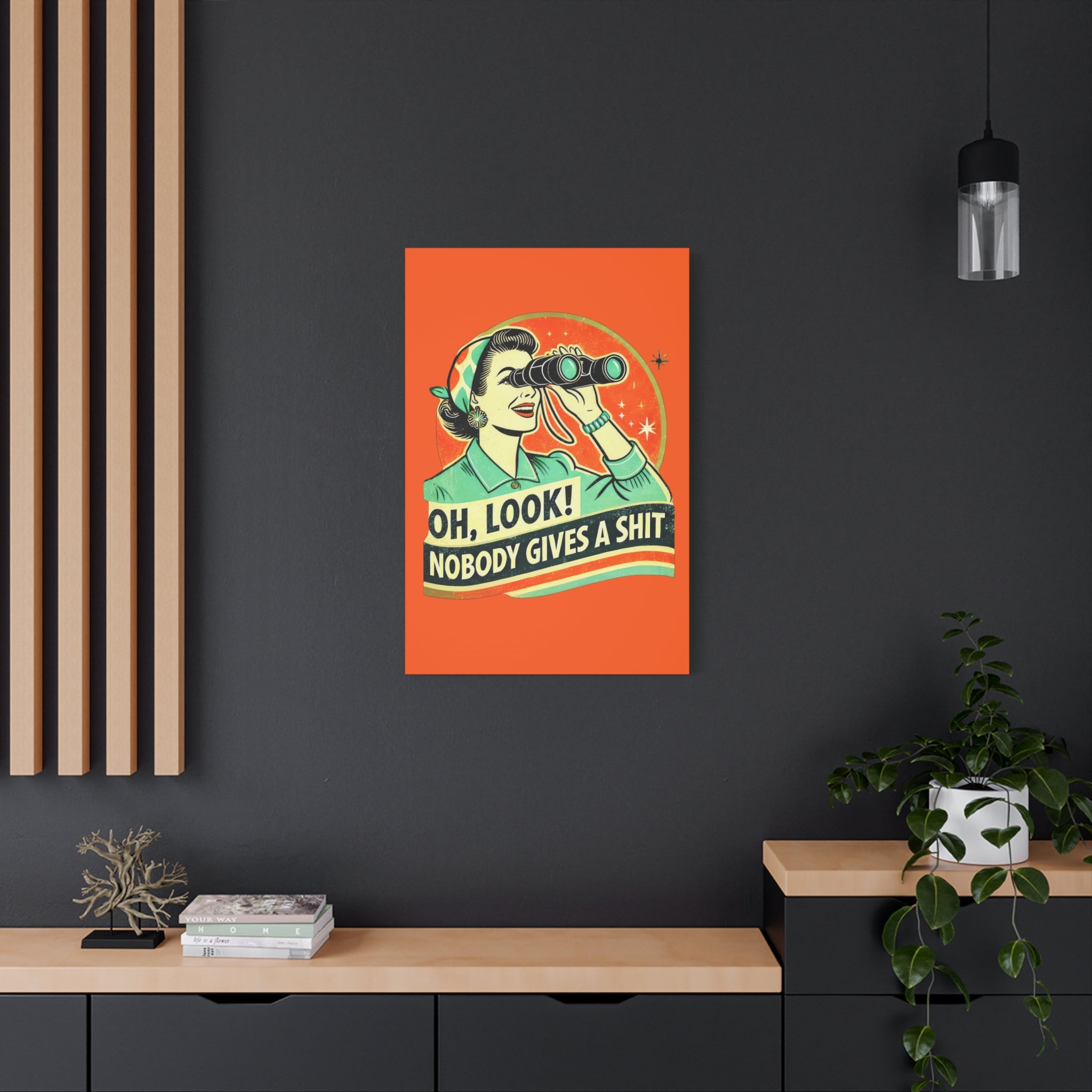 canvas-wall-art-funny-retro-woman-humorous-home-decor-matte-stretched-print-gift-for-her-vintage-style-poster-unique-wall