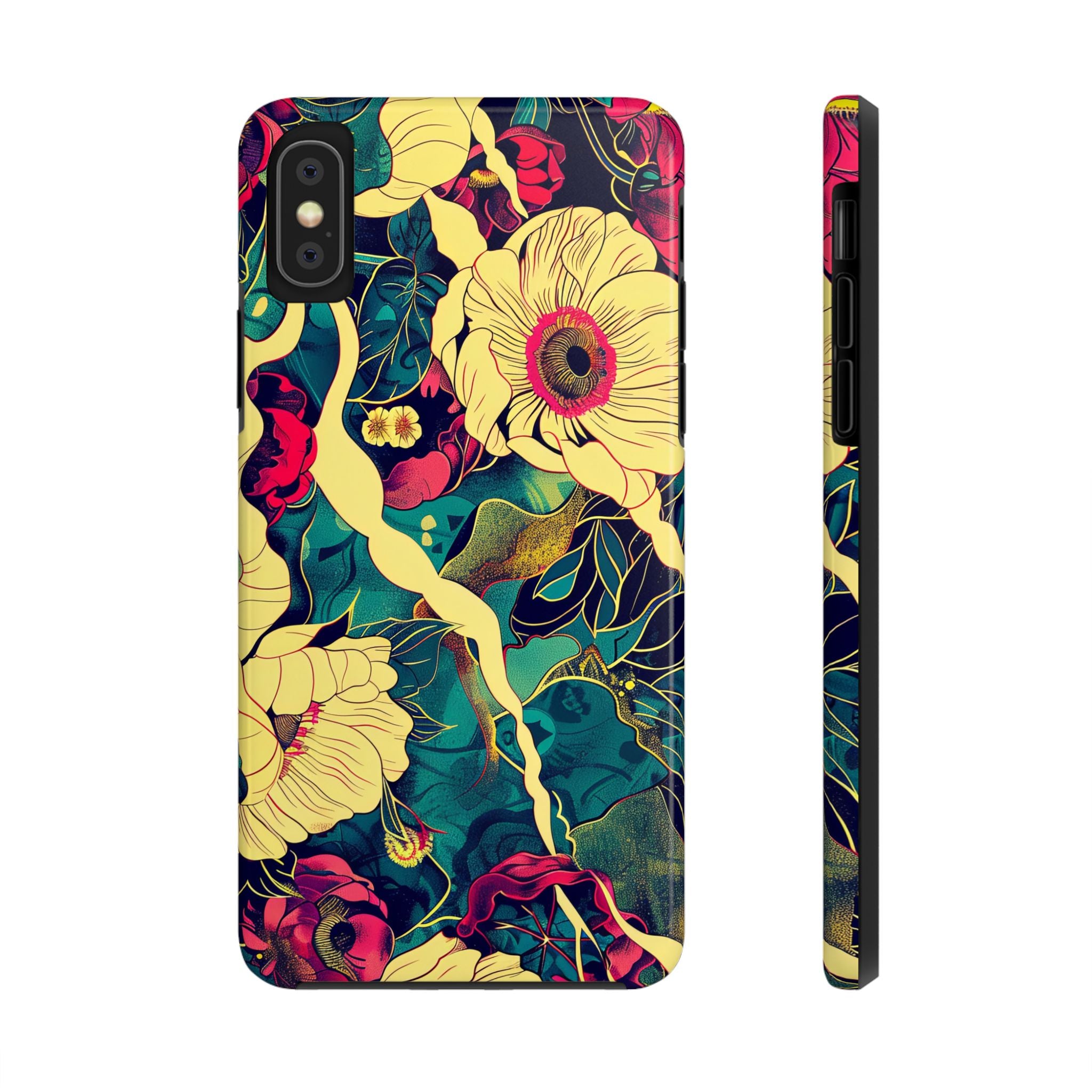 iphone-tough-case-retro-japanese-flowers-floral-phone-cover-vintage-japanese-style-protective-phone-case-asian-floral-design-