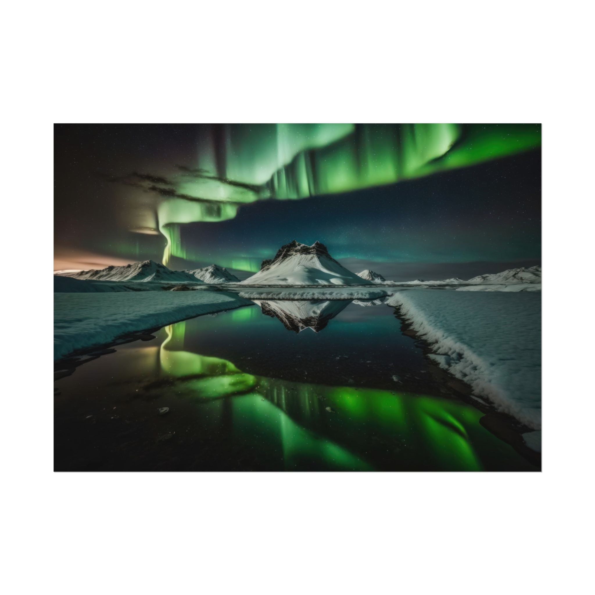 Aurora Borealis Poster Wall Art Print, Scenery Northern Lights,  Home Decor, Starry Night Photography, Housewarming Gifts