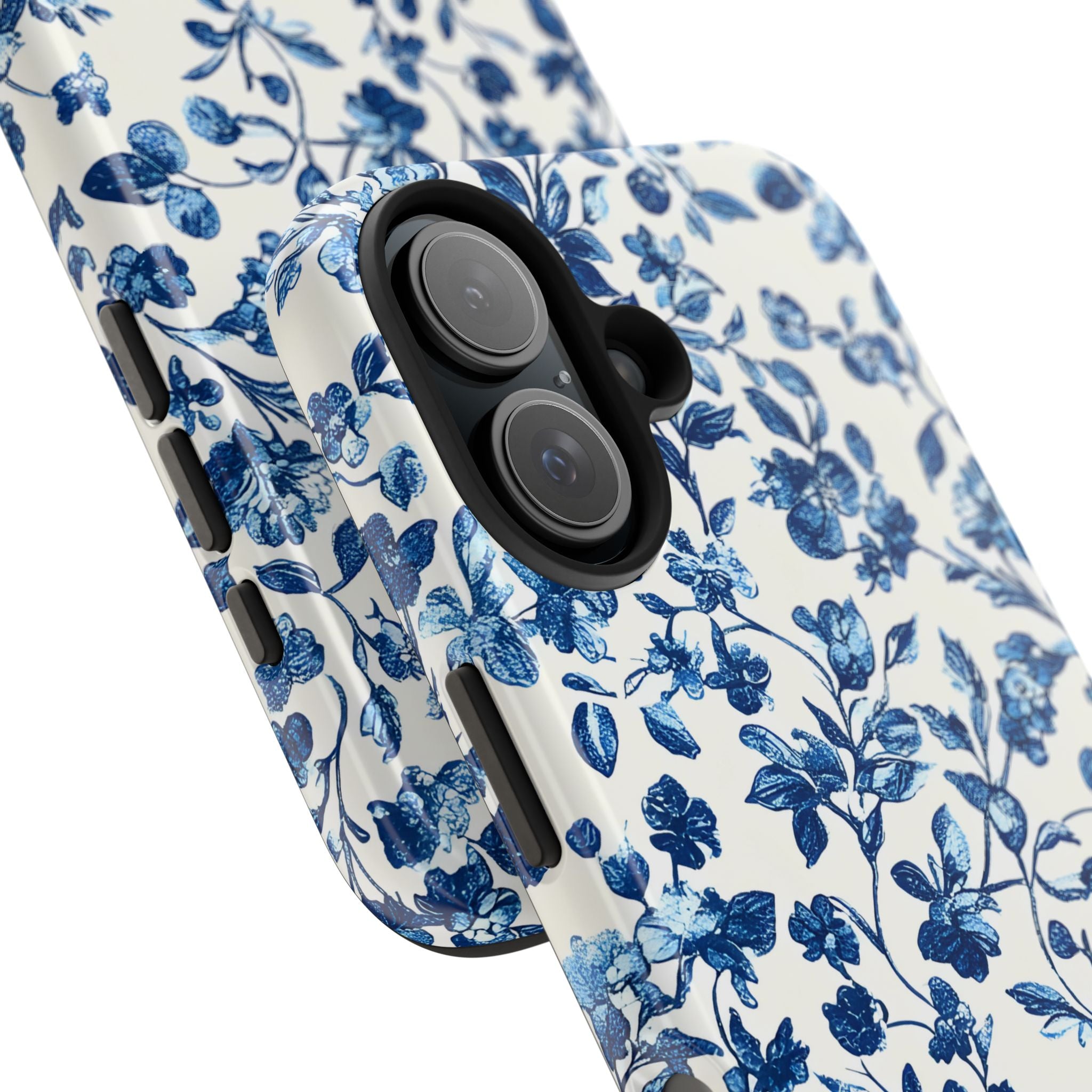 french-toile-floral-tough-phone-case-blue-phone-cover-protective-iphone-case-hard-shell-cellphone-case-vintage-design-phone-c