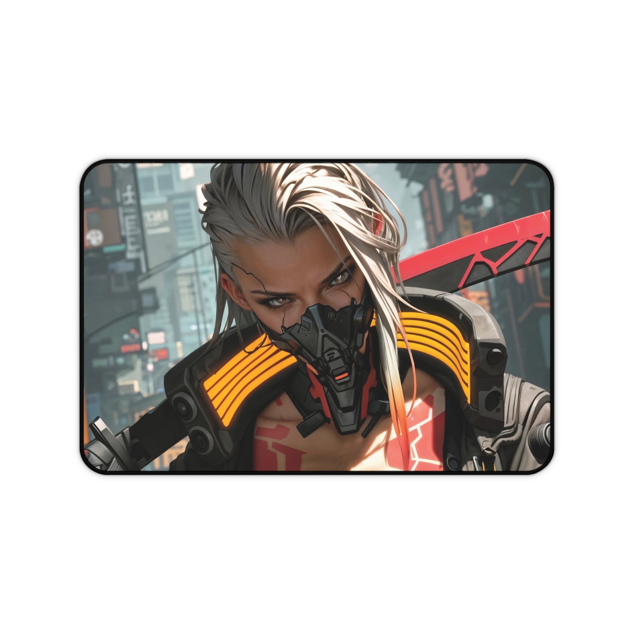 cyberpunk-girl-with-sword-mouse-pad-large-gaming-desk-mat-fantasy-protective-desk-pad-cyber-desk-accessory
